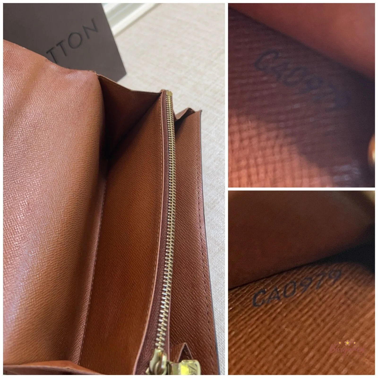 Louis Vuitton LOUIS VUITTON Vintage Brown Monogram Canvas Sarah Wallet Size ONE SIZE - 6 Thumbnail