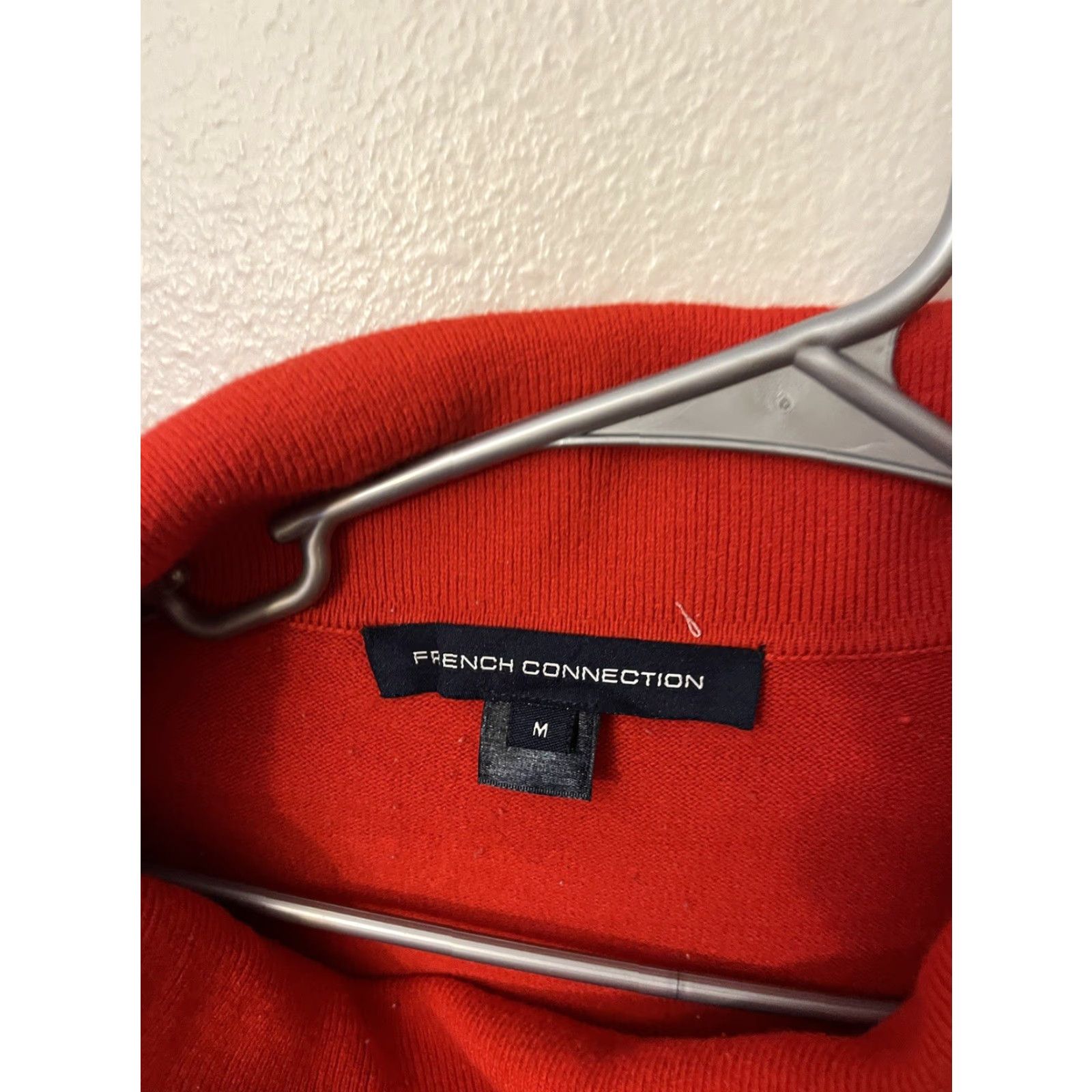 French Connection French Connection Cowl Neck Sweater Size Medium Red Women Knit Pullover Solid Classic Lightweight Stretch M Size M / US 6-8 / IT 42-44 - 2 Thumbnail