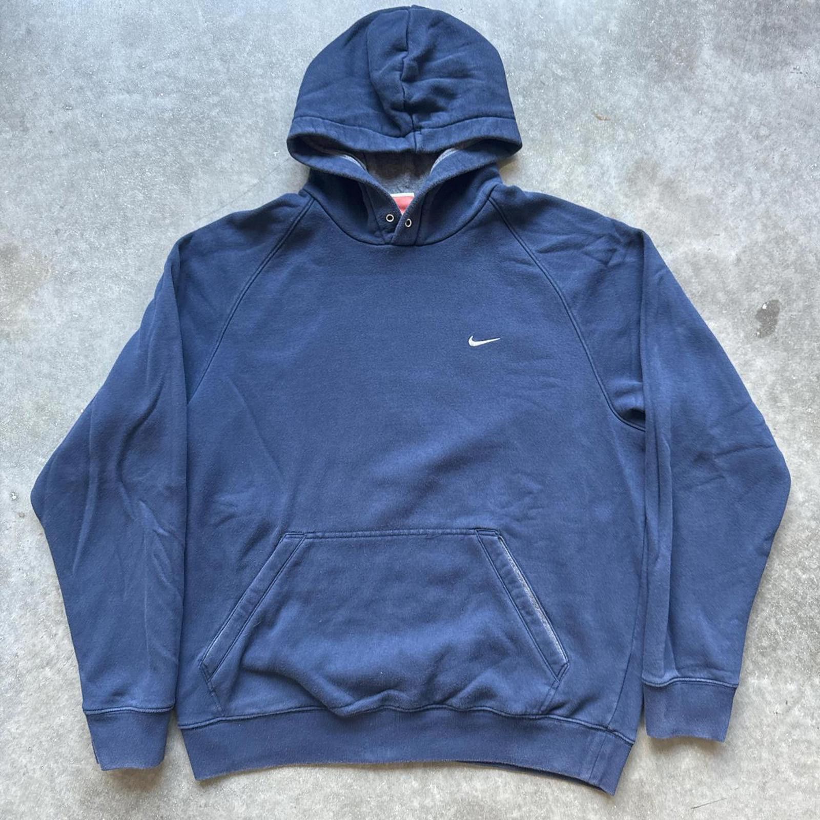 Nike Nike Y2K Navy Hoodie With Classic Embroidered White Check Size US M / EU 48-50 / 2 - 1 Thumbnail