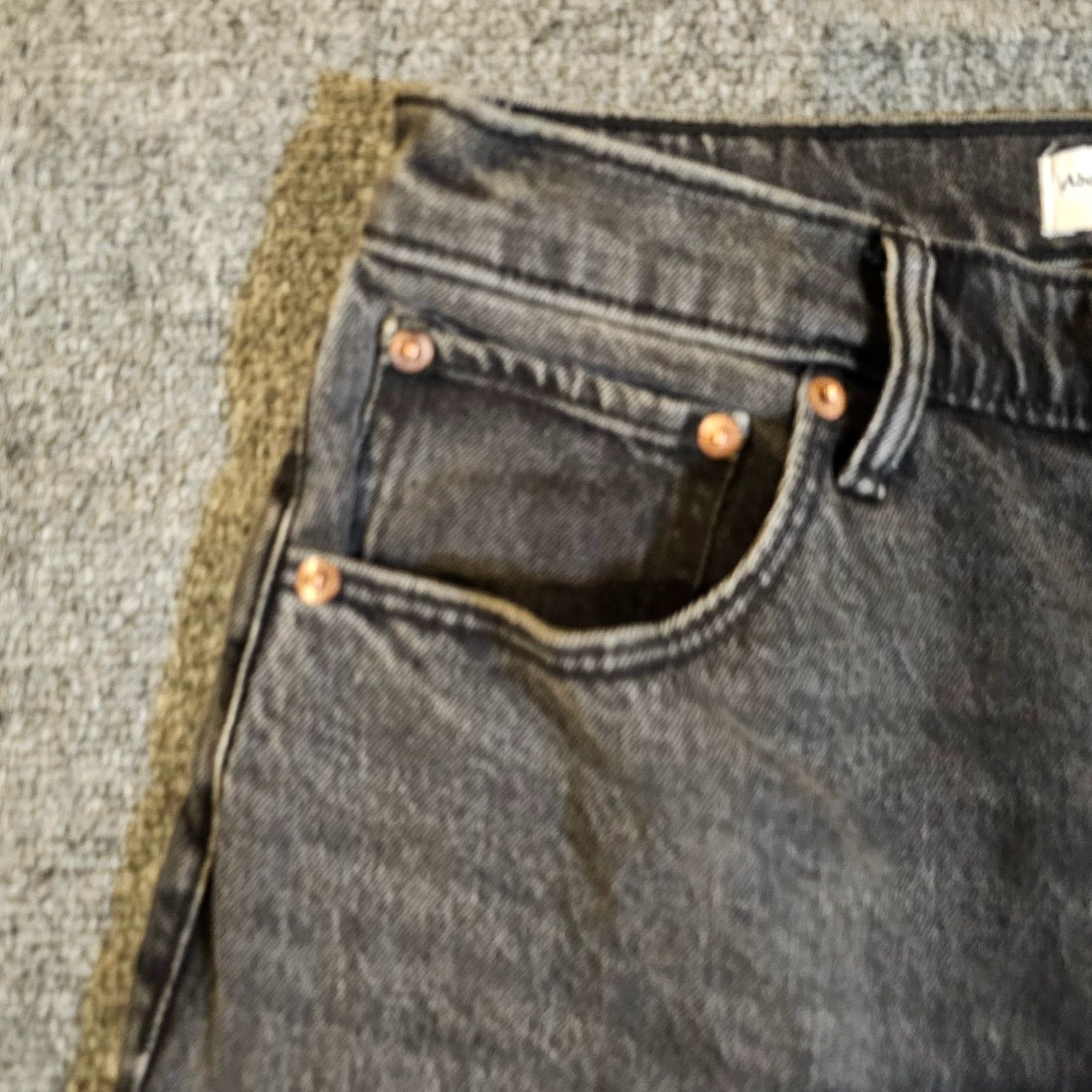 Abercrombie & Fitch Abercrombie & Fitch Jeans Womens 31 Black 90s Straight High Rise Distressed Baggy Footnotes: None Size 24" / US 00 / IT 34 - 3 Thumbnail