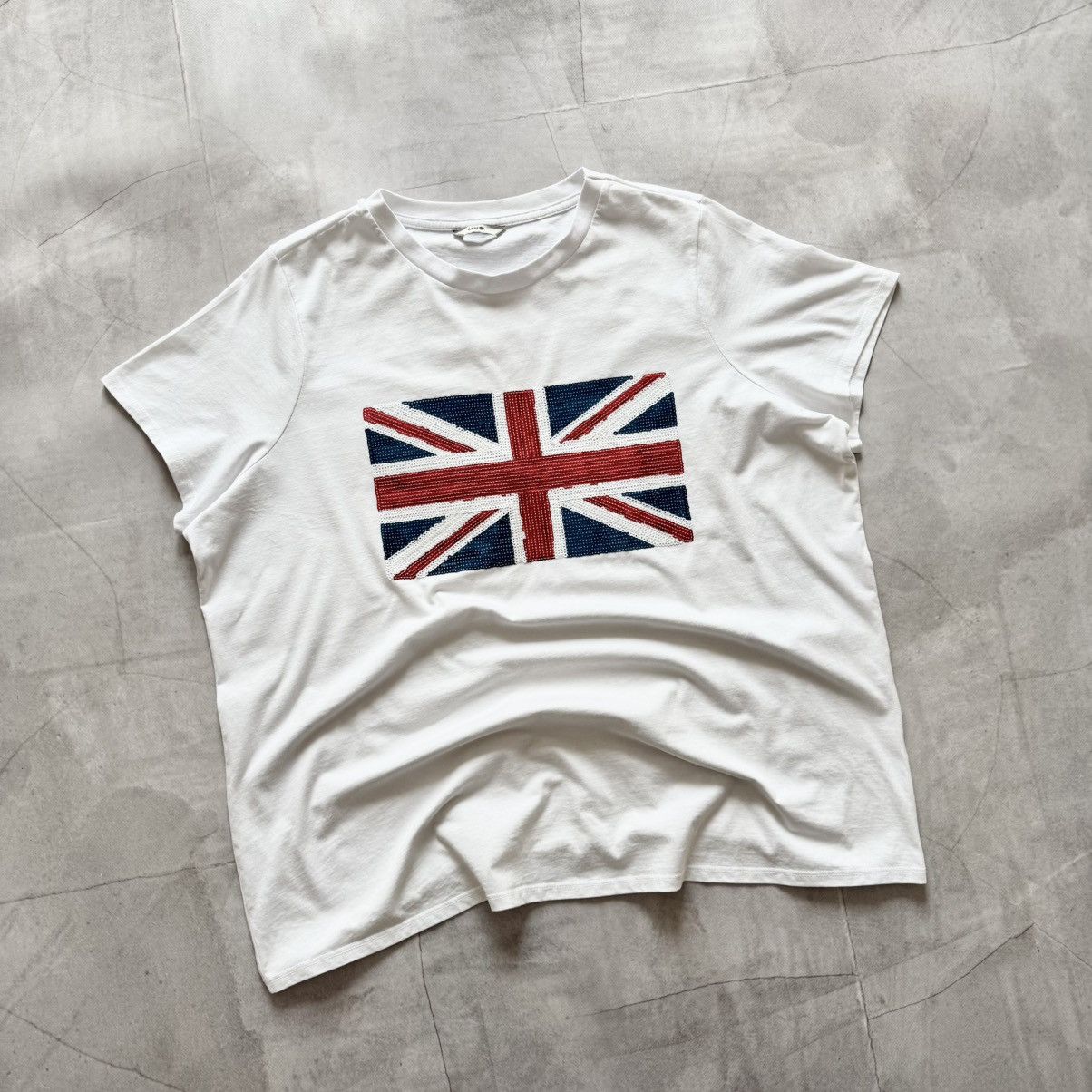 Hysteric Glamour × Undercover Sequin Britain British Flag Rhinestones Galliano T Shirt Size US L / EU 52-54 / 3 - 1 Thumbnail