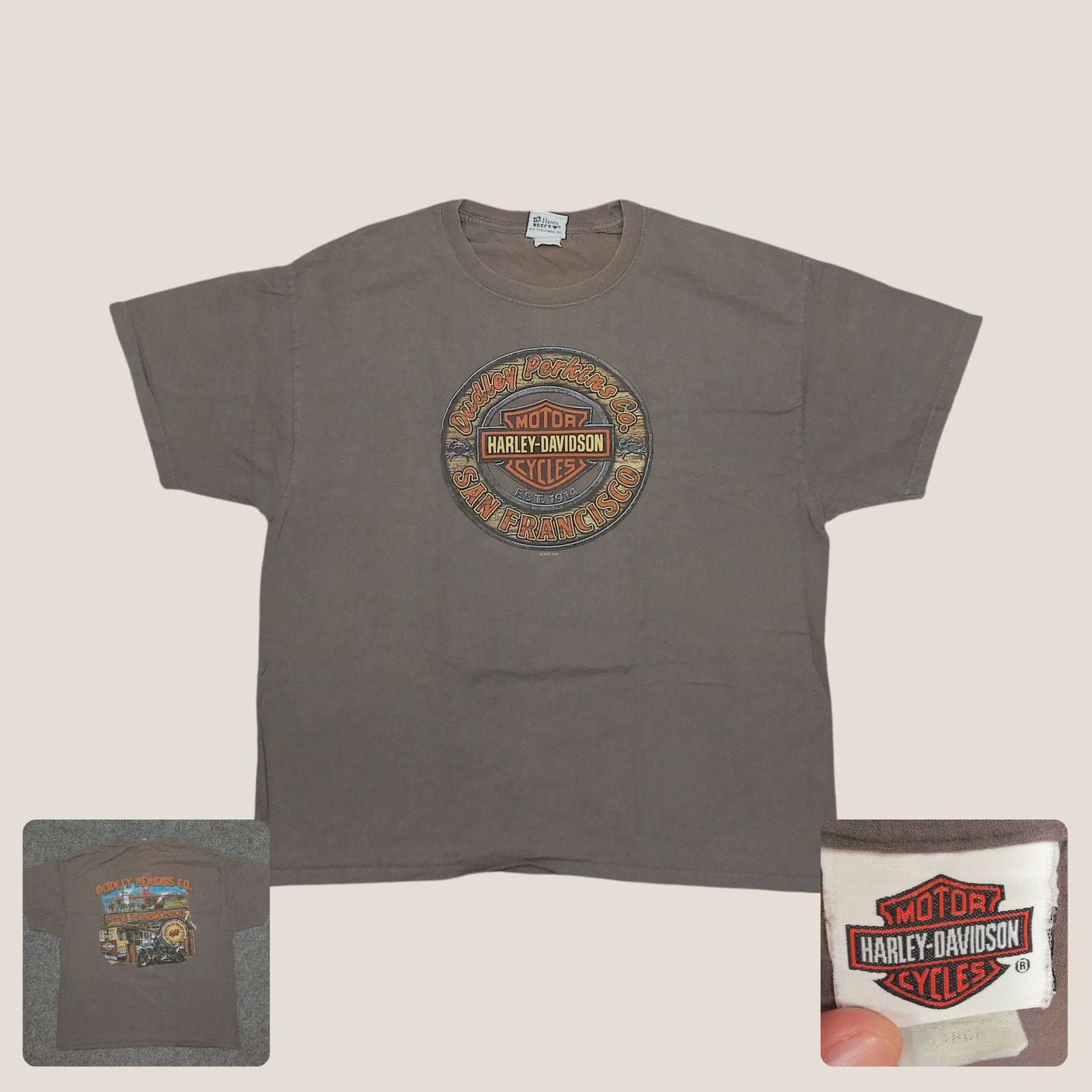 Harley Davidson Harley-Davidson Sun Faded Dudley Perkins San Francisco Tee Size US XL / EU 56 / 4 - 1 Thumbnail
