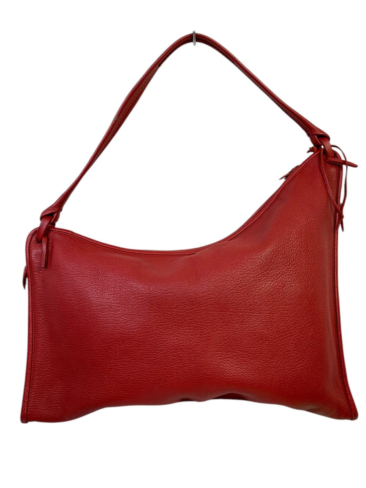 Japanese Brand Maat France Asymetrical Red Leather Shoulder Bag Size ONE SIZE - 11 Thumbnail