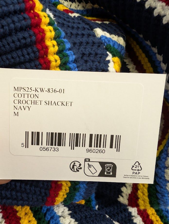 Casablanca o1rshd1 DUP / Cotton Crochet Shacket in Navy Size US M / EU 48-50 / 2 - 15 Thumbnail