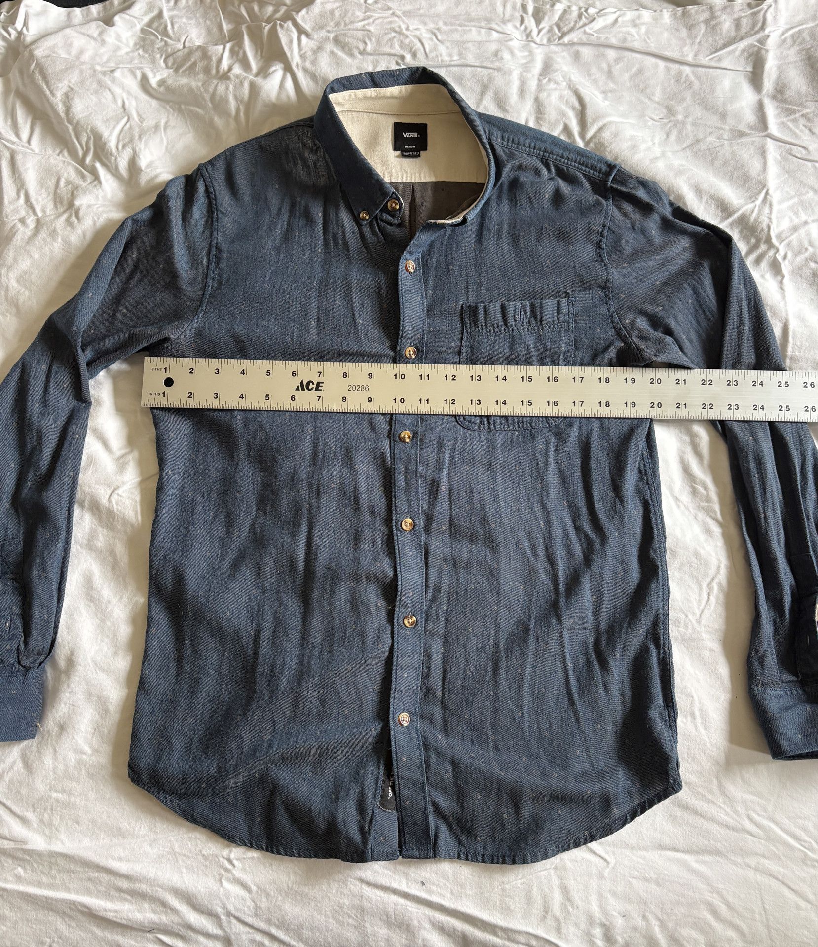 Vans Vans long sleeve button down - size medium - blue Size US M / EU 48-50 / 2 - 2 Thumbnail