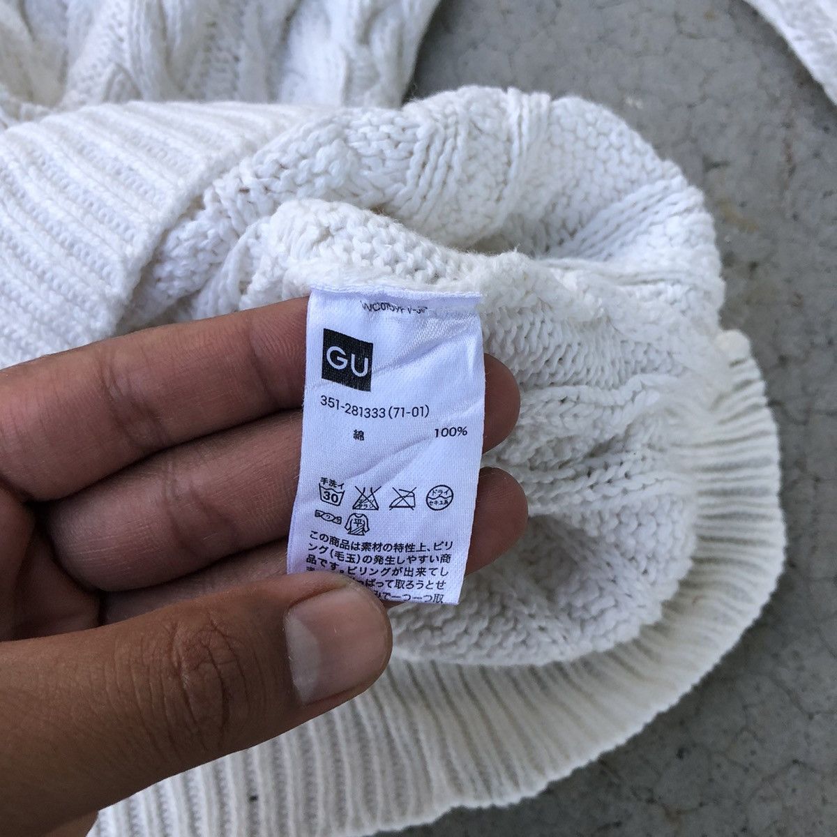 Aran Isles Knitwear × Japanese Brand 🔴Japanese GU Pureknit Pullover/Jumper Sweater Size US M / EU 48-50 / 2 - 7 Thumbnail