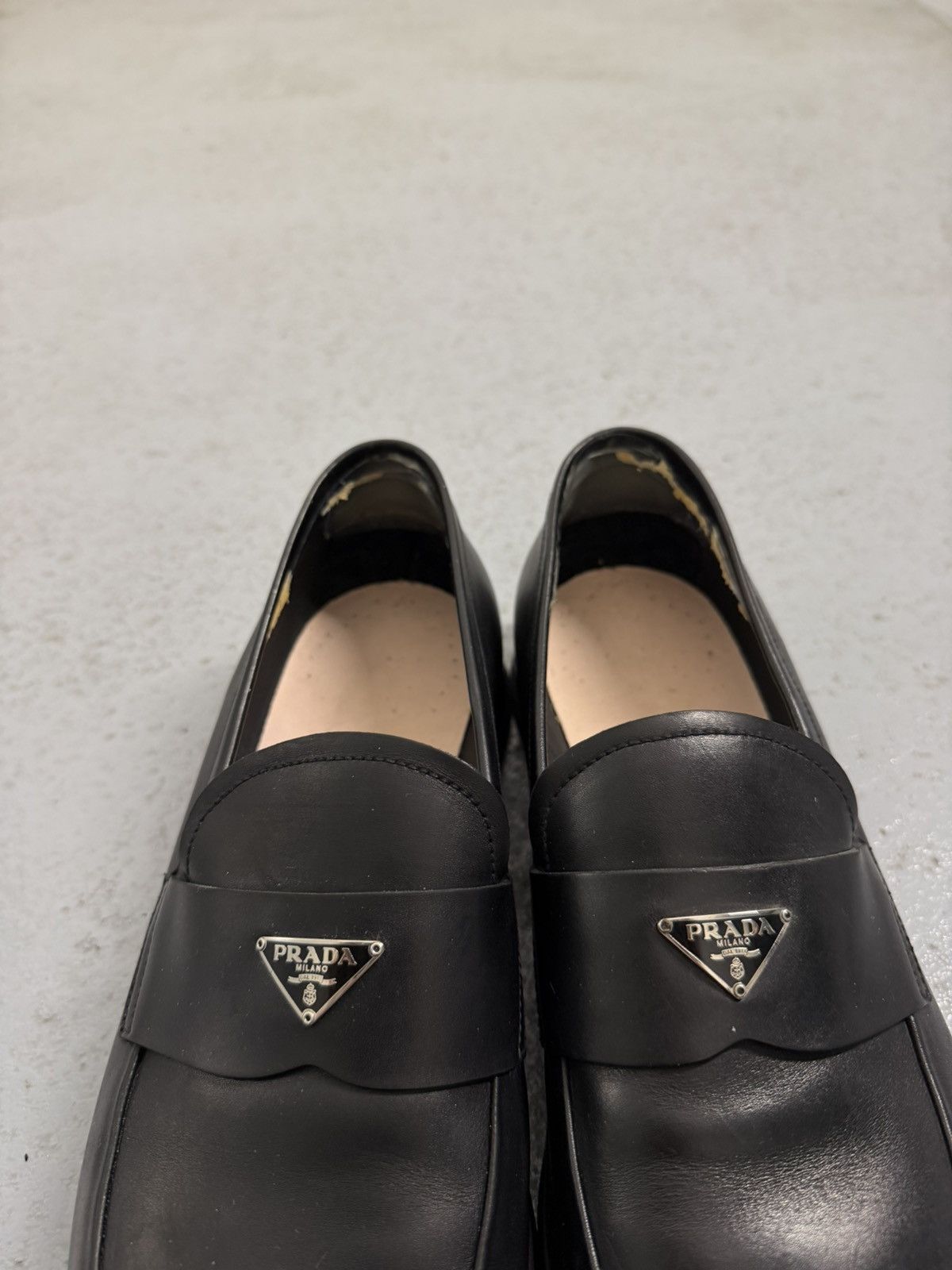 Prada Prada Leather Penny Logo Loafers Size US 11 / EU 44 - 5 Thumbnail