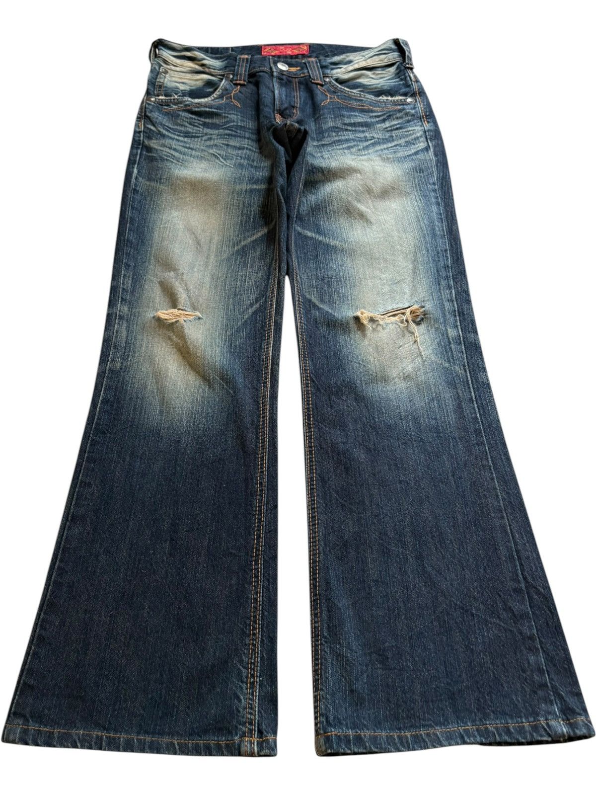 Edwin × Japanese Brand Exclusive Vintage Edwin XV Rusty Wash Bootcut Flare Jeans Size US 31 - 1 Thumbnail