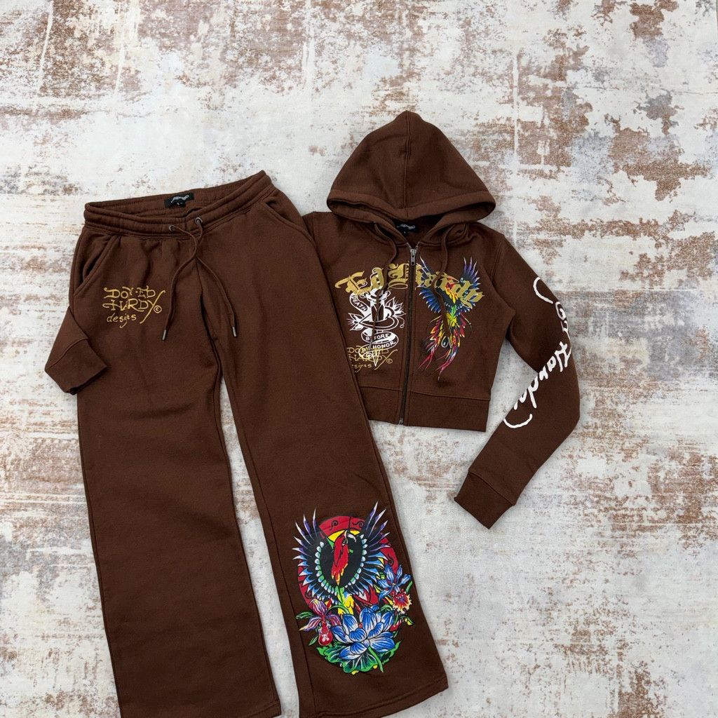 Ed Hardy y2k ED hardy brown tracksuit set XS Size XS / US 0-2 / IT 36-38 - 1 Thumbnail