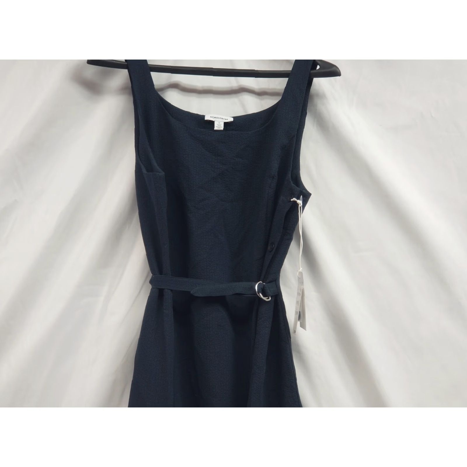 Nordstrom Nordstrom Belted Sleeveless Twill Dress Navy Blazer NWT Size Medium Women Shirt Dress M Blue Belts Size M / US 6-8 / IT 42-44 - 3 Thumbnail