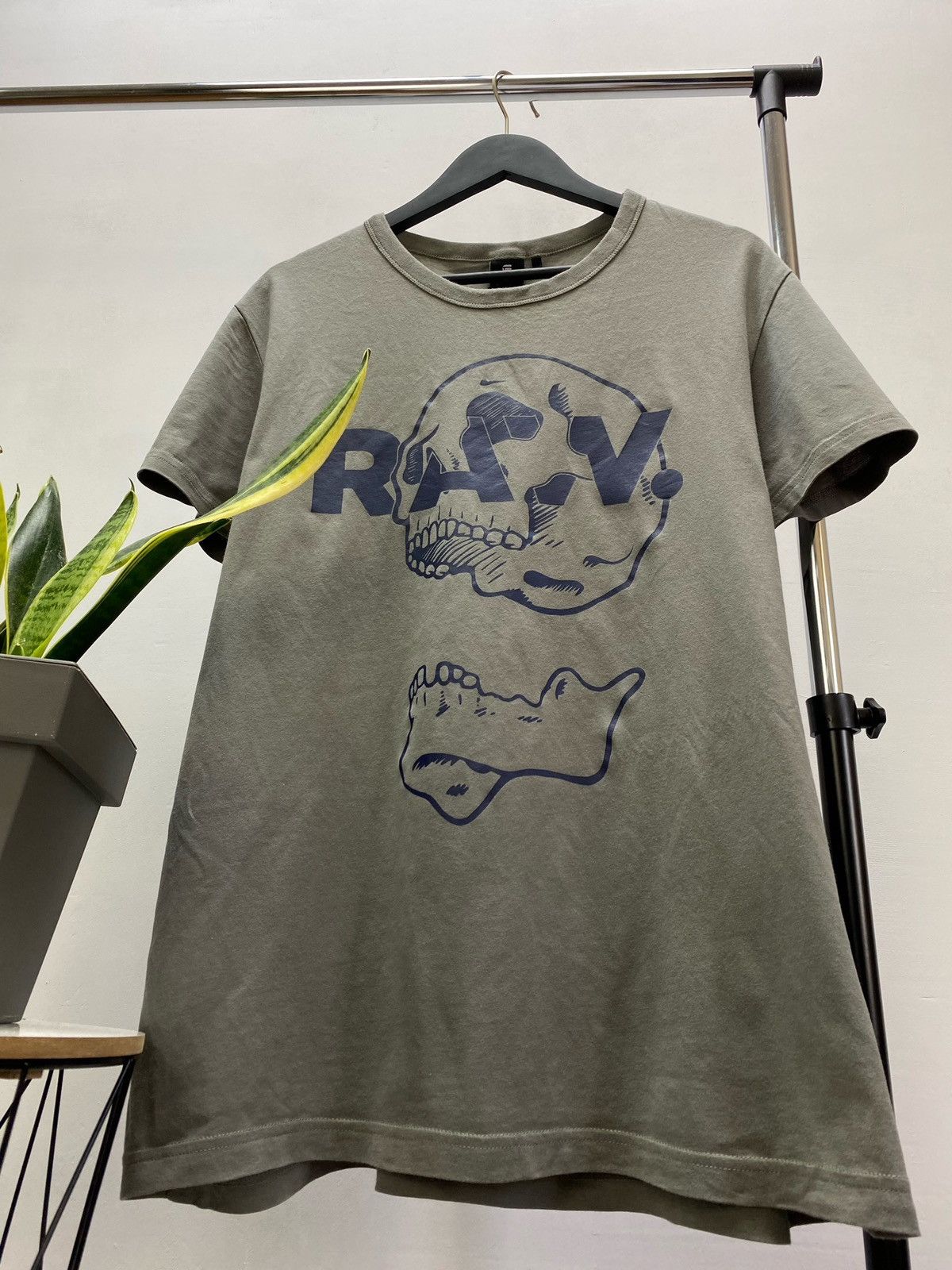 G-Star Vintage G Star Raw Big Skull Logo Black T Shirt Size US XL / EU 56 / 4 - 4 Thumbnail
