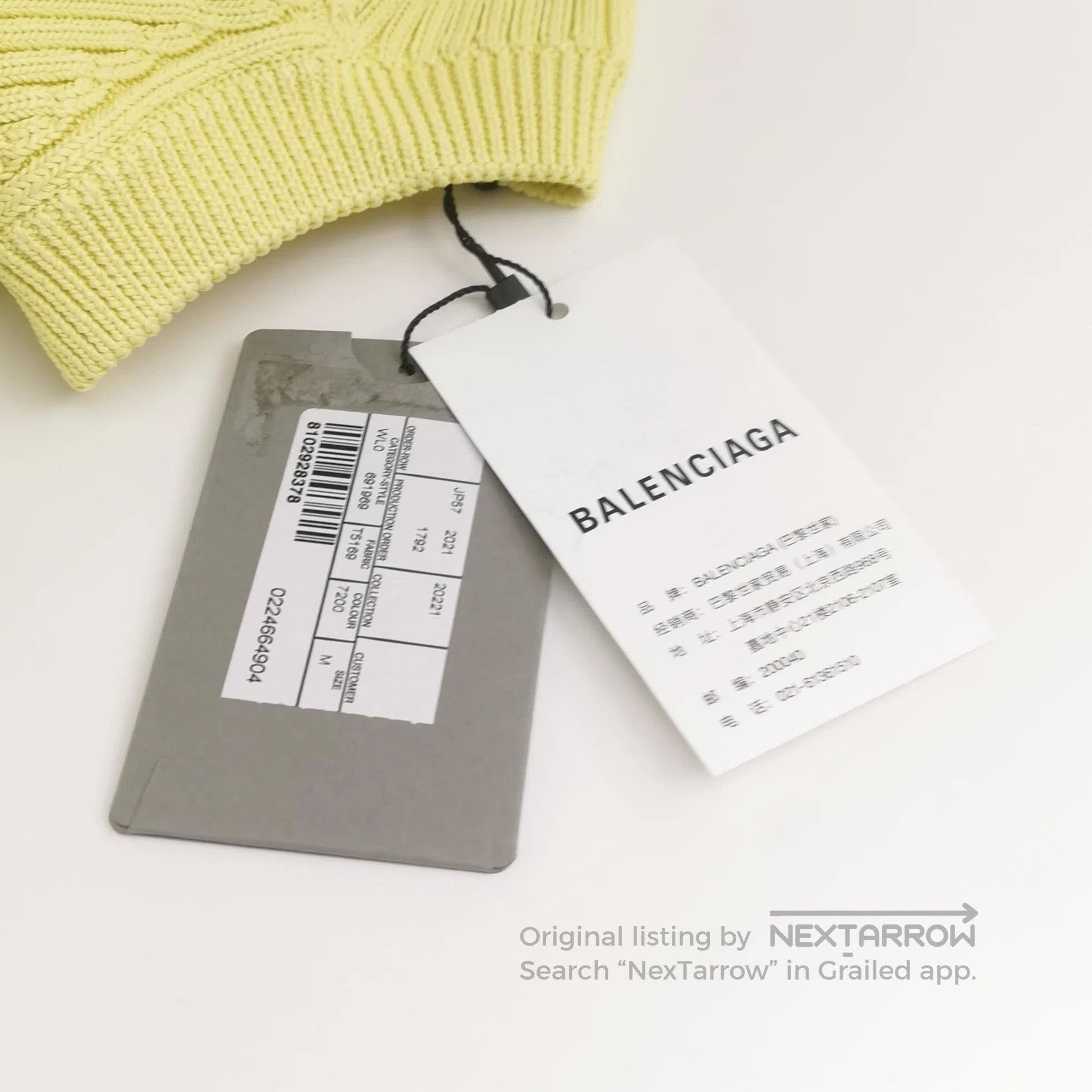 Balenciaga Balenciaga Yellow Ribbed Logo Crewneck Sweater M. Size M / US 6-8 / IT 42-44 - 1 Thumbnail