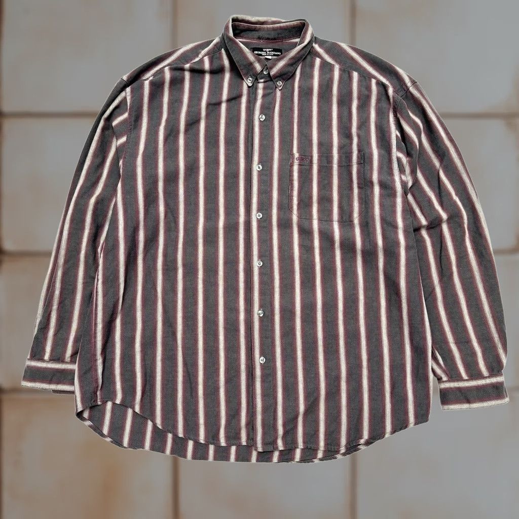 Guess VTG GUESS by Georges Marciano Men's XL Long Sleeve Button Down Made in USA Shirt Multicolor Striped Button-Up USA Mens XL Size US XL / EU 56 / 4 - 1 Thumbnail