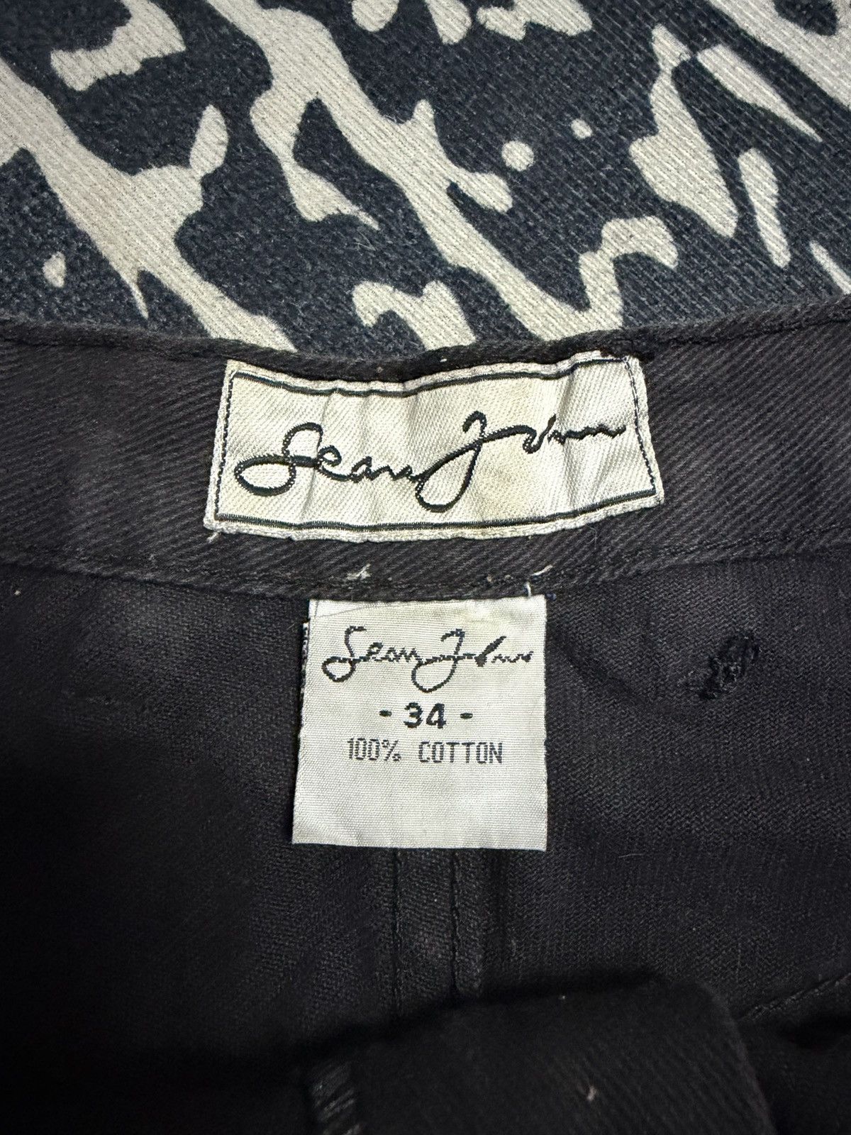 Sean John Vintage Sean Jean Super Black Baggy Denim Embroidered Size US 34 / EU 50 - 9 Thumbnail