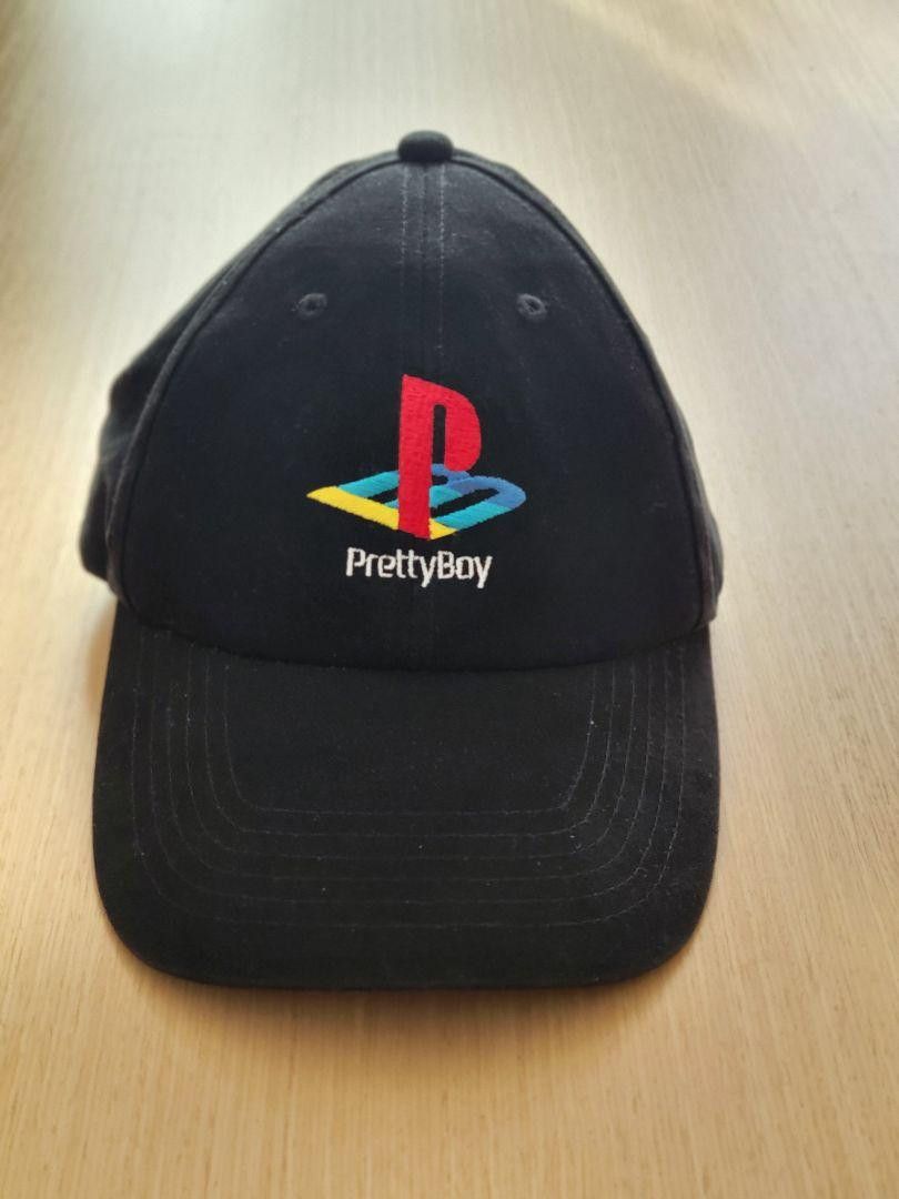 Japanese Brand PrettyBoyGear PlayStation like Logo Baseball Cap Black Size ONE SIZE - 1 Thumbnail