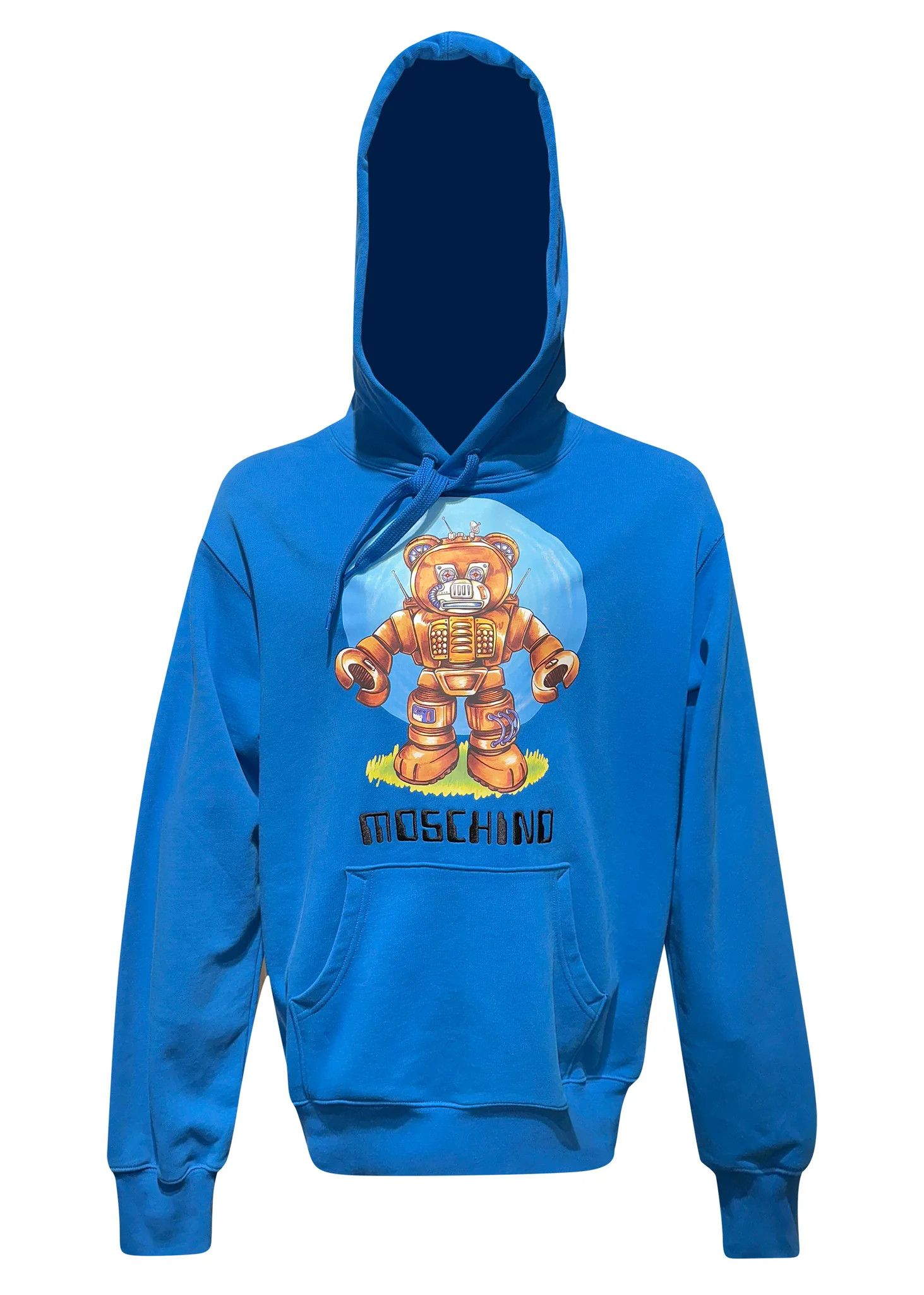Moschino o1y0225 Logo Hoodie in Blue Size US M / EU 48-50 / 2 - 1 Thumbnail