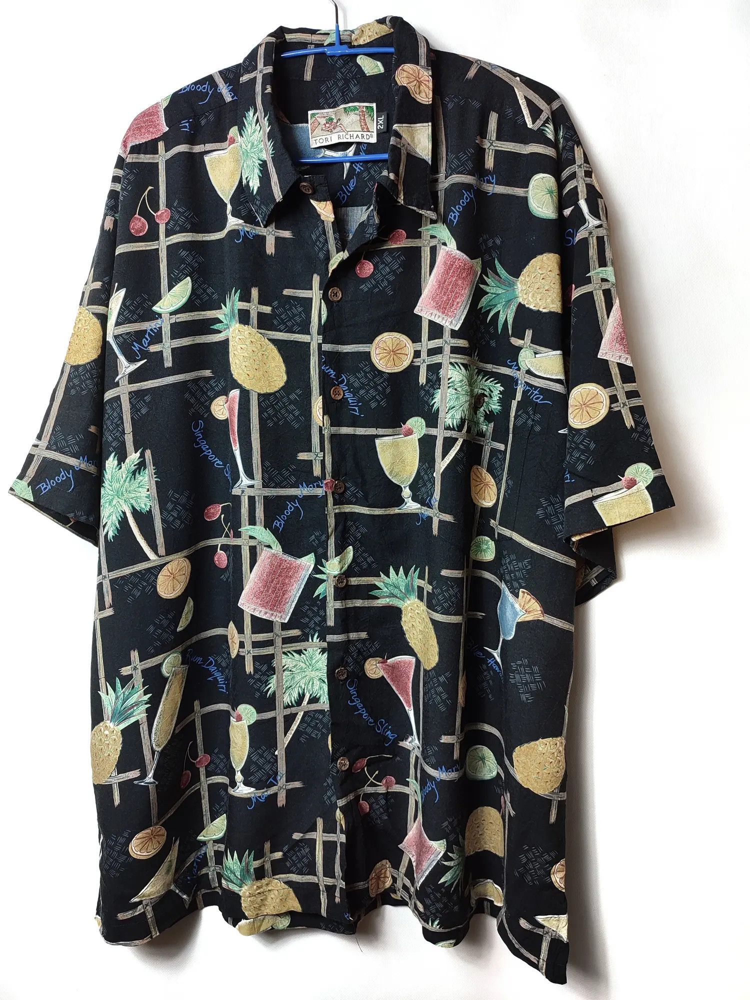 Tori Richard × Vintage Vintage Cocktails Hawaiian shirt Size US XL / EU 56 / 4 - 1 Thumbnail