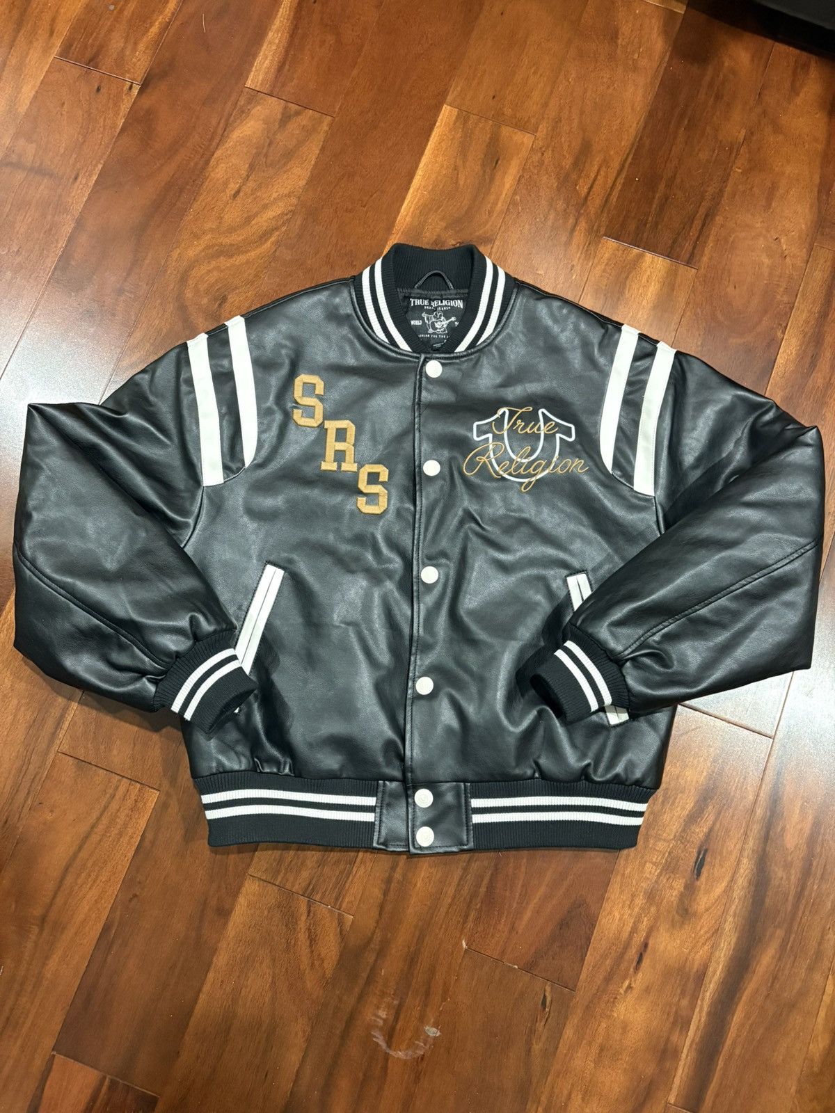 True Religion TRUE RELIGION 'RETRO LEATHER VARSITY JACKET' Size US S / EU 44-46 / 1 - 1 Thumbnail