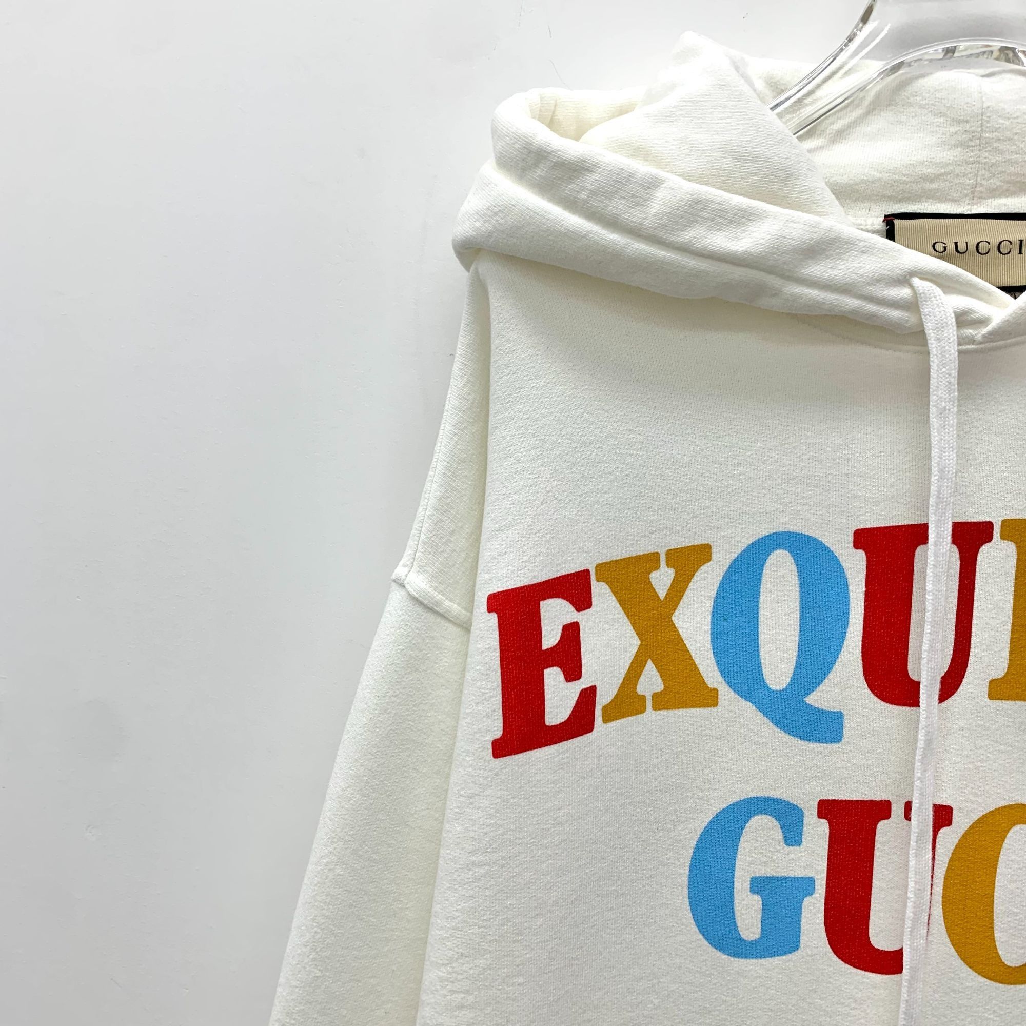 Gucci Gucci White Exquisite Logo Printed Hooded Sweatshirt XL Long Size XL / US 12-14 / IT 48-50 - 7 Thumbnail