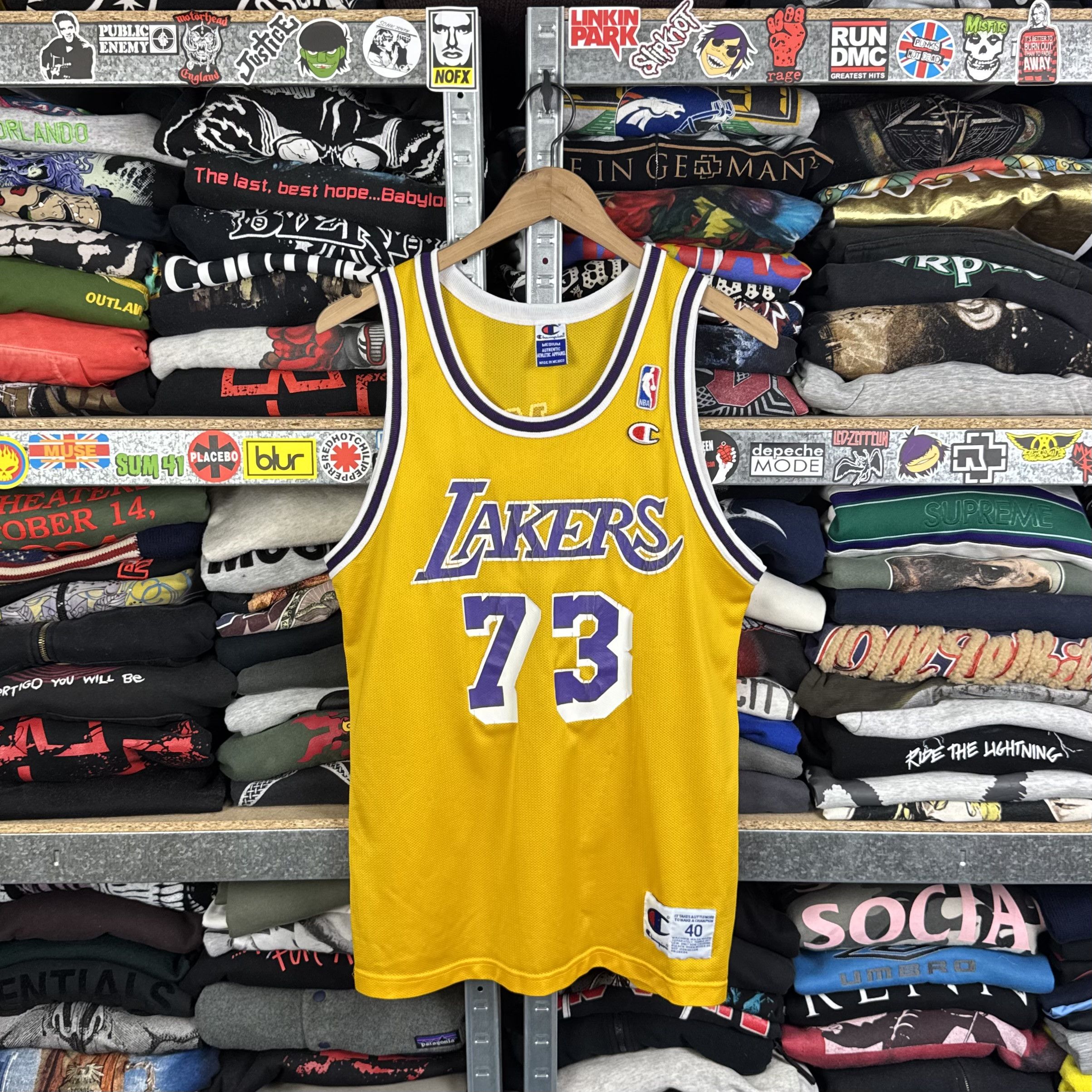 Champion × NBA × Vintage CHAMPION NBA LOS ANGELES LAKERS #73 DENNIS RODMAN JERSEY Size US M / EU 48-50 / 2 - 1 Thumbnail