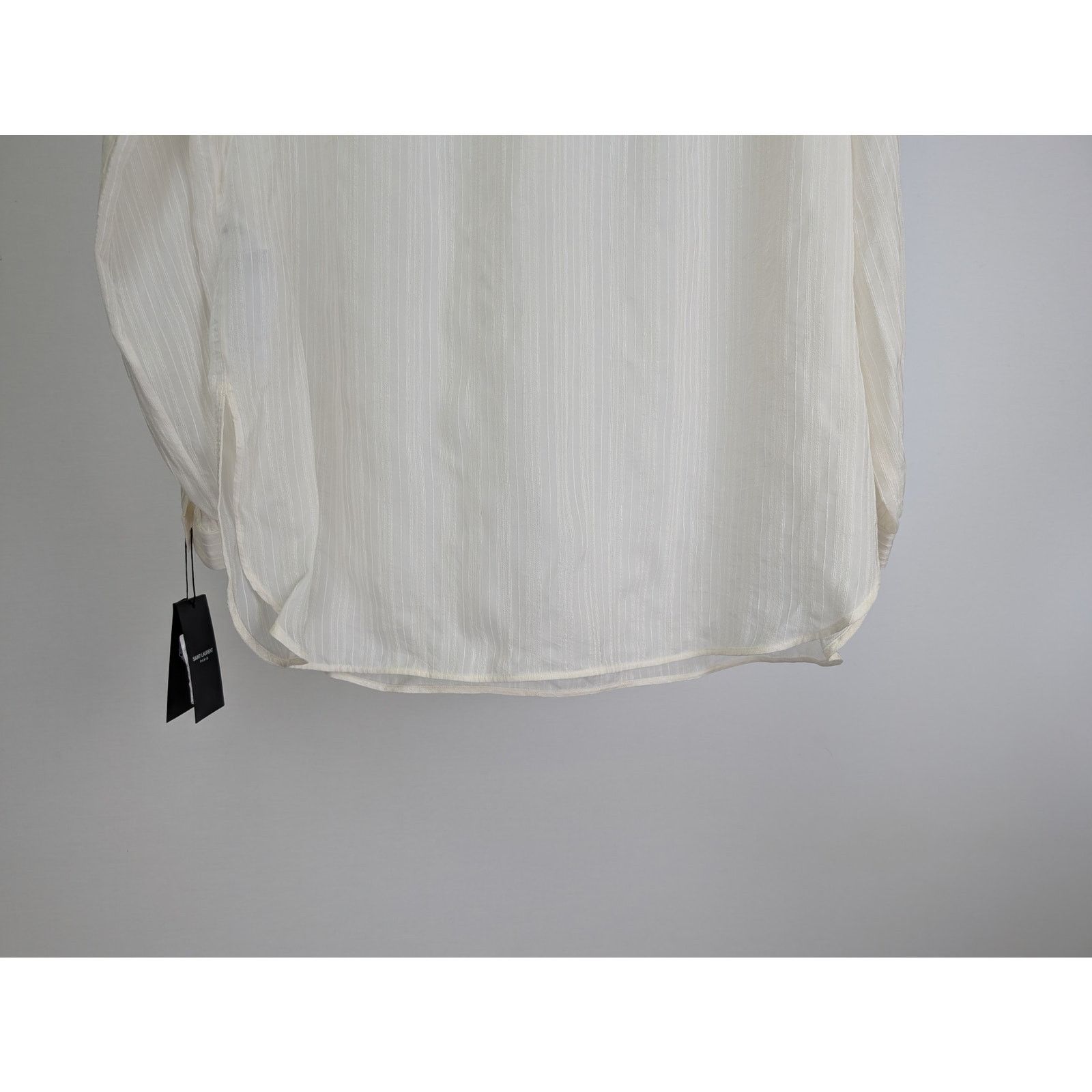 Saint Laurent Paris o1rshd1 Chemise Tunique Patte Polo Cup 9601 Shirt in Ivory Size US XL / EU 56 / 4 - 10 Thumbnail