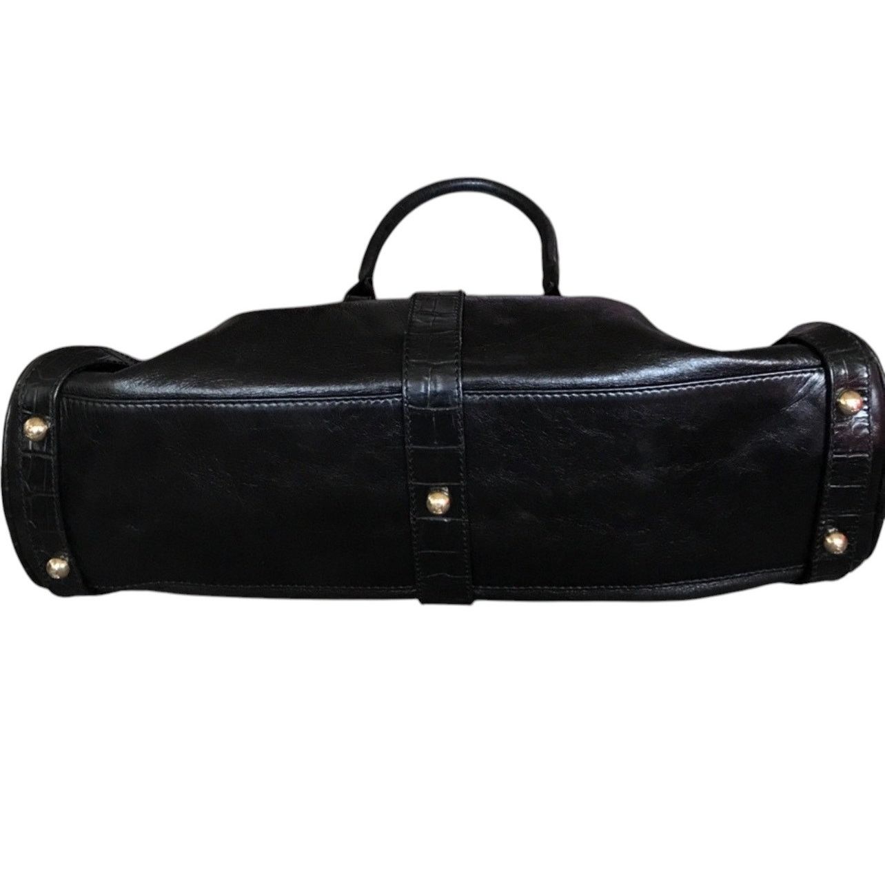 Fendi Fendi Crocodile-Trimmed Magic Bag Black Size ONE SIZE - 14 Thumbnail