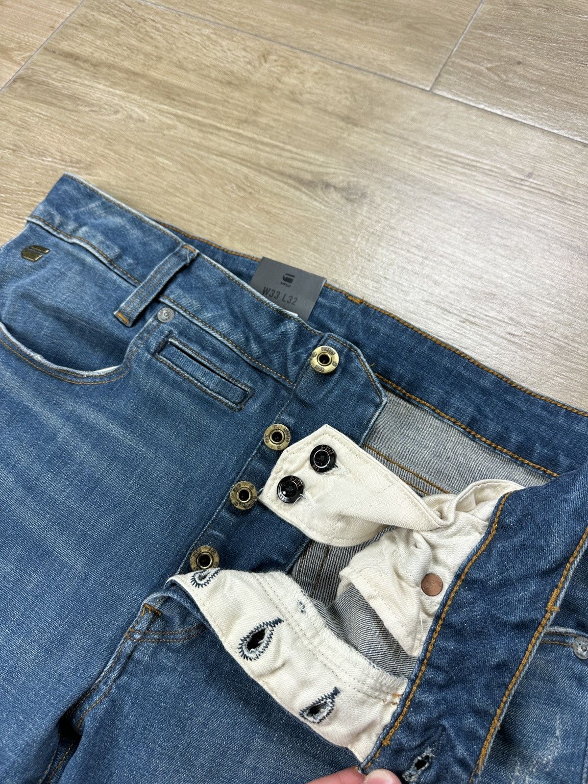 G-Star NEW🏷️ G-Star Raw D-Staq 5-PKT Slim Denim Jeans Size US 33 - 4 Thumbnail