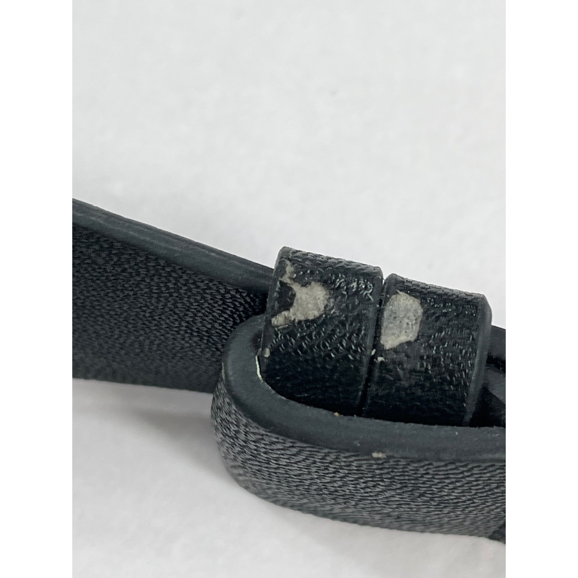 Chicos Chicos Black Leather Belt SKU 7518 With ADjustable back, Sil Size ONE SIZE - 4 Thumbnail