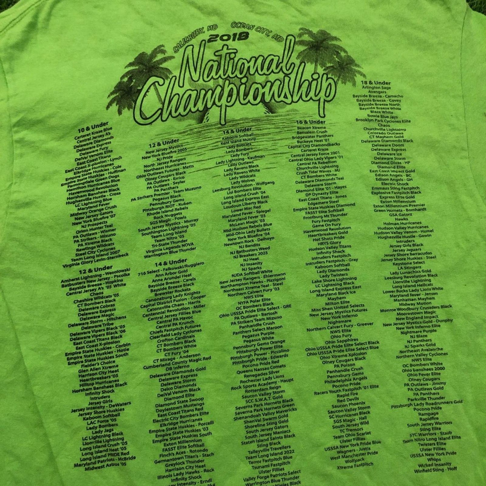 Other Lime 2018 Ocean City, MD Baseball National Championship Tee Size US S / EU 44-46 / 1 - 5 Thumbnail
