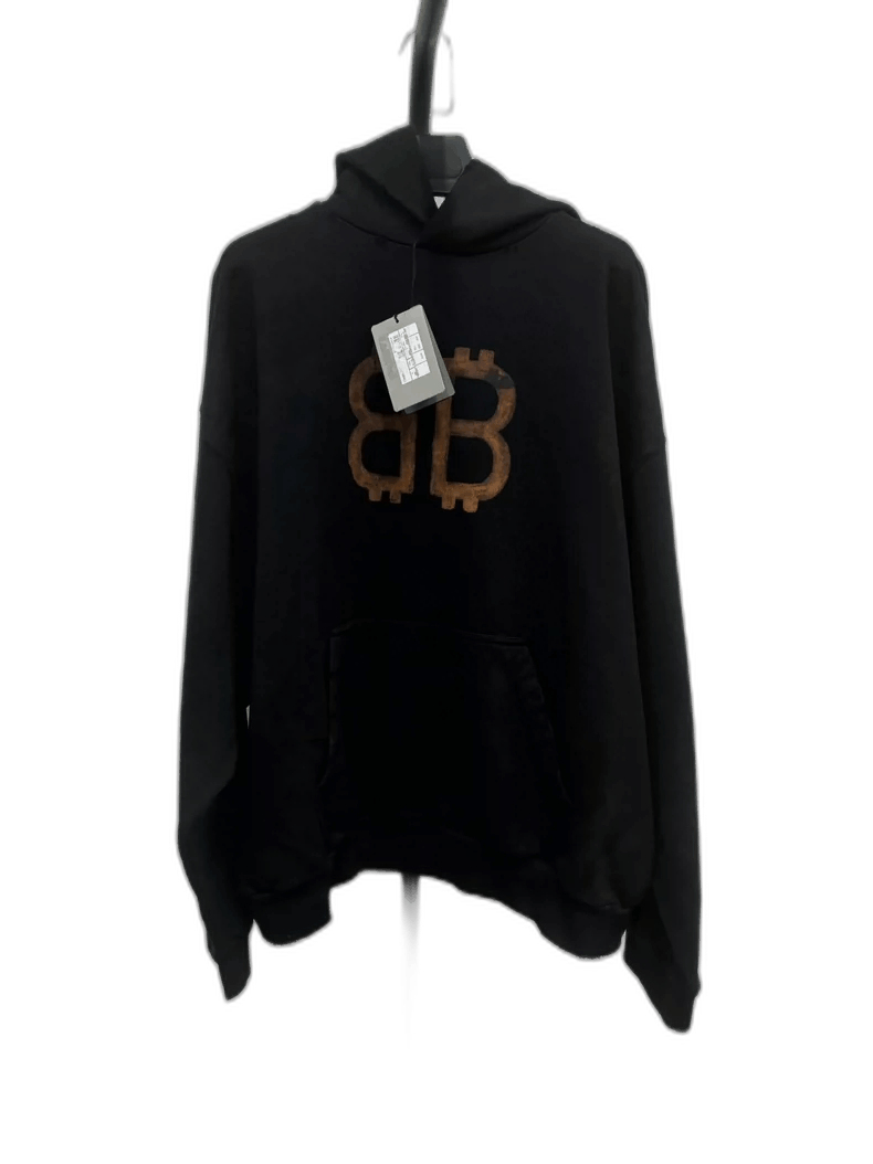 Balenciaga Balenciaga Bitcoin Distressed Hoodie-yf Size US M / EU 48-50 / 2 - 1 Thumbnail