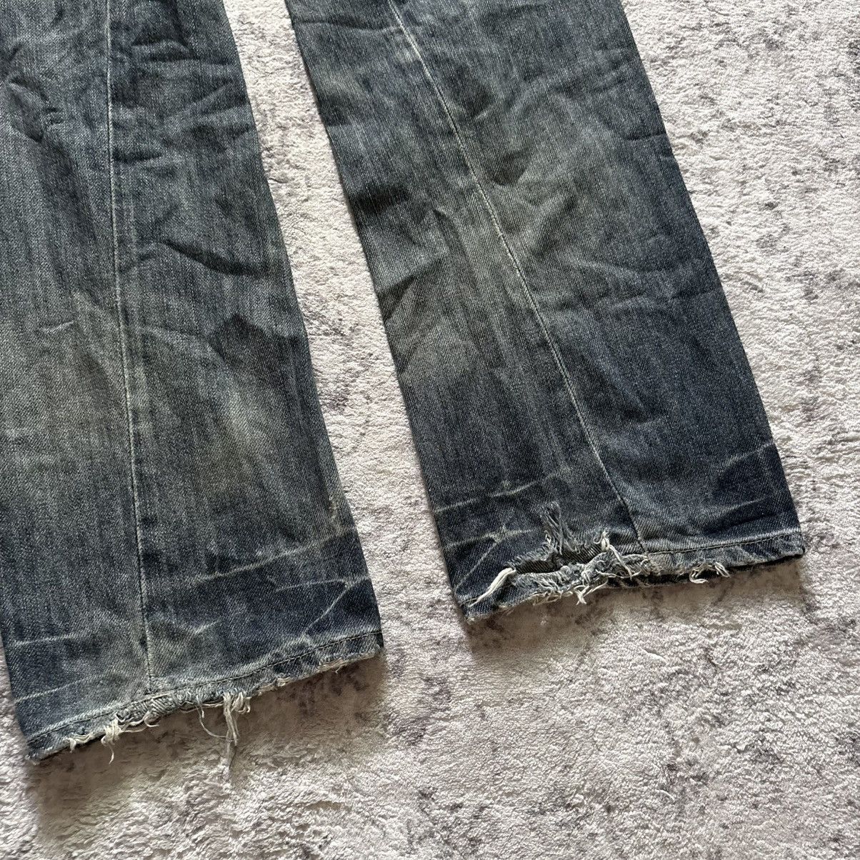 PPFM PPFM Double-Waisted Distressed Denim Blue Jeans | Size S Size US 30 / EU 46 - 9 Thumbnail