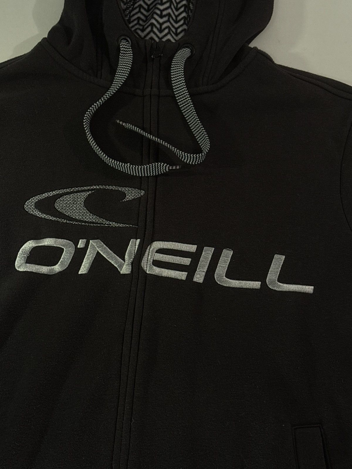 O'Neill Y2K O'Neill Stitch Geometric Fleece Lined Zip Up Hoodie Sz L Size US L / EU 52-54 / 3 - 5 Thumbnail