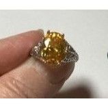 Other Yellow Citrine Oval Gemstone Ring With Intricate Silver Fili Size ONE SIZE - 1 Thumbnail