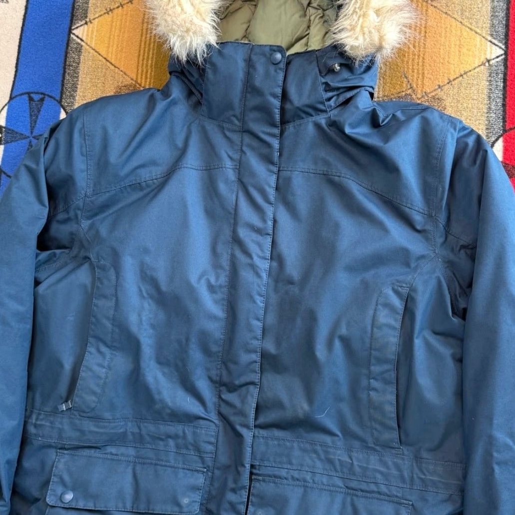 Vintage L.L. Bean Baxter State Goose Down Jacket XL Women’s W/ Removable Hood Blue Puffer Coat Zip Long Sleeve Regular Fit Size XL / US 12-14 / IT 48-50 - 5 Thumbnail