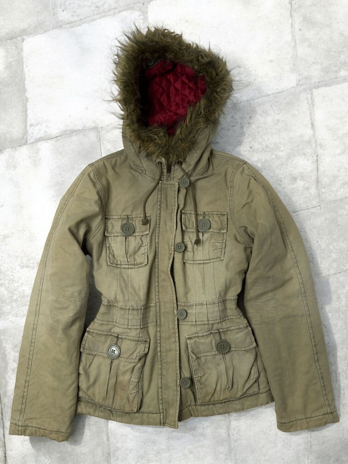 Vintage Vintage A&F Abercrombie & Fitch babydoll parka jacket y2k Size M / US 6-8 / IT 42-44 - 1 Thumbnail