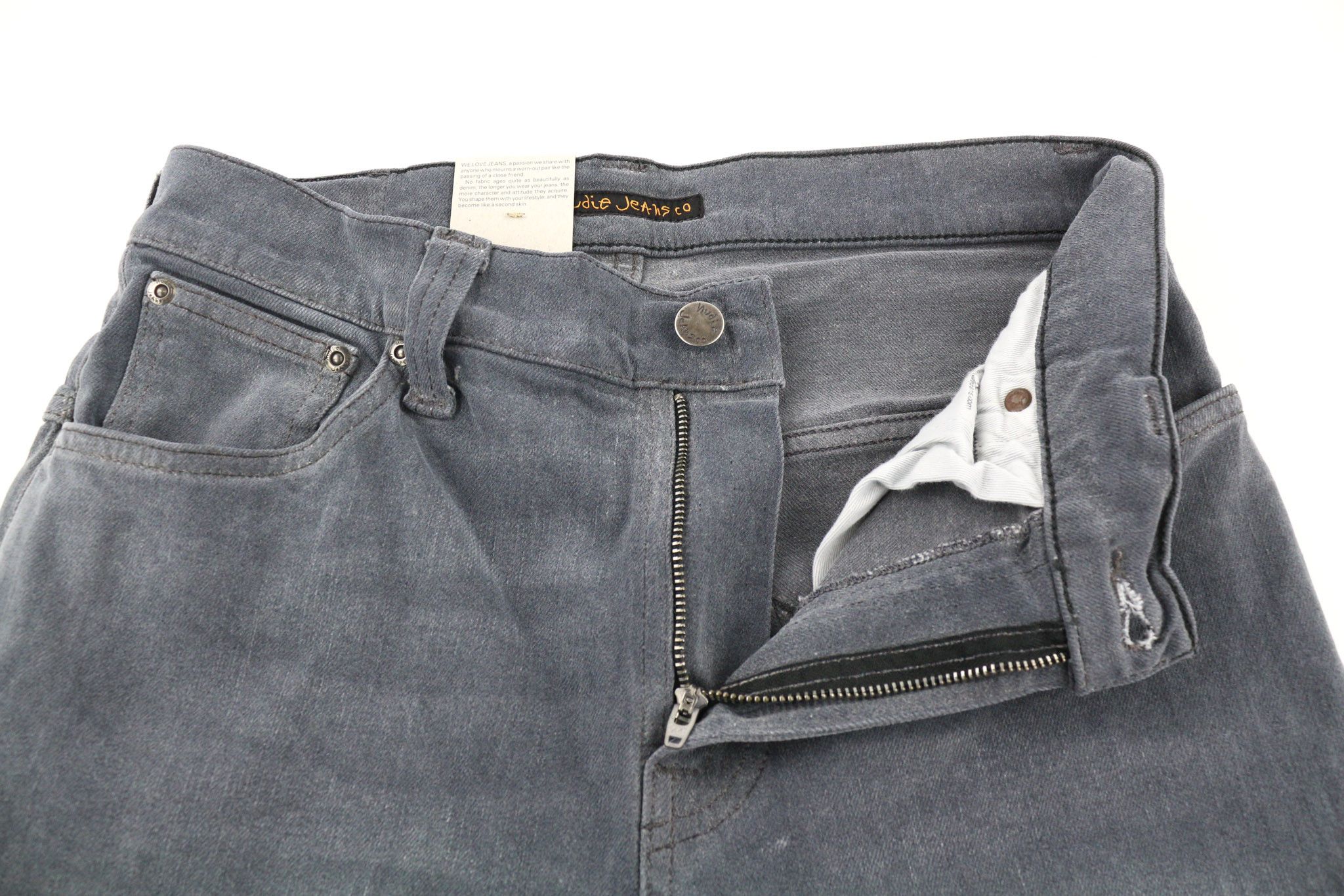 Nudie Jeans THIN FINN W30/L32 Slim Grey Cotton Elastane Jeans 80656 Size US 30 / EU 46 - 4 Thumbnail