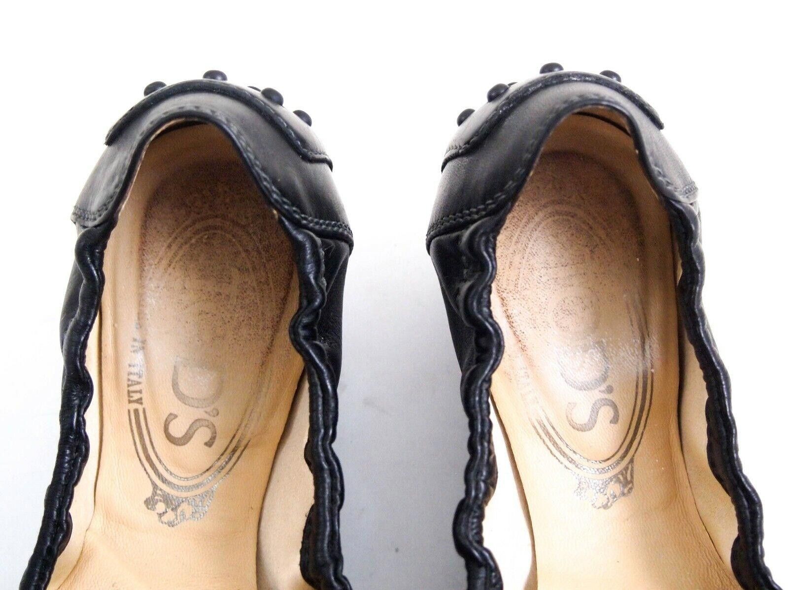 Tod's Tods Flats Black Leather Metal Penny Strap EU36 US 6 Size US 6 / IT 36 - 7 Thumbnail