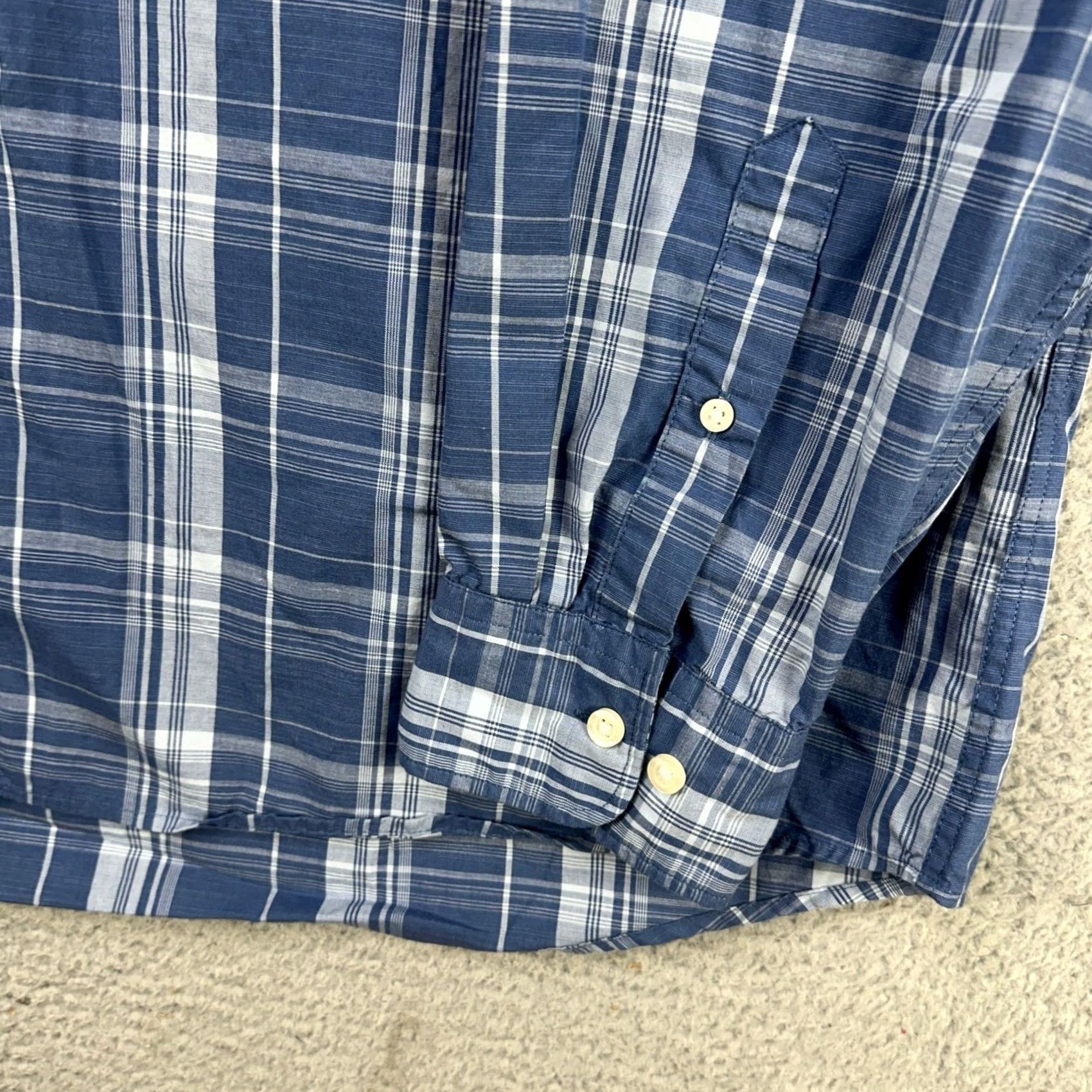 Charles Tyrwhitt Charles Tyrwhitt Shirt Button Down Mens 2XL Blue White Plaid Pocket Classic Fit Size US XXL / EU 58 / 5 - 7 Thumbnail