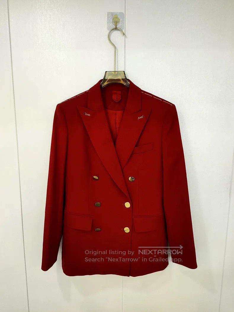 Max Mara Max Mara Red Suit Jacket Size 4XL / US 24-26 - 1 Thumbnail