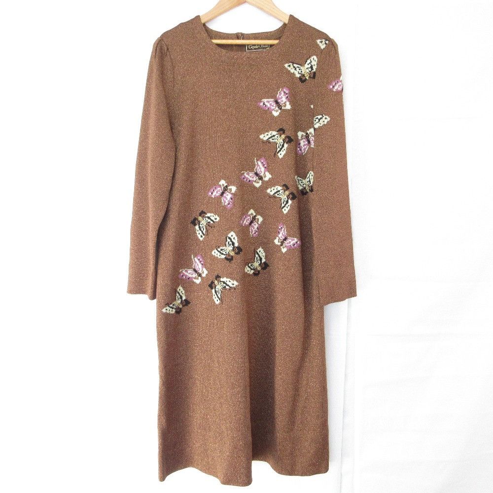 Other Other TOYOKO SAITO Butterfly Embroidery Knit Dress Others Dresses DUTY FREE for USA Size ONE SIZE - 1 Thumbnail