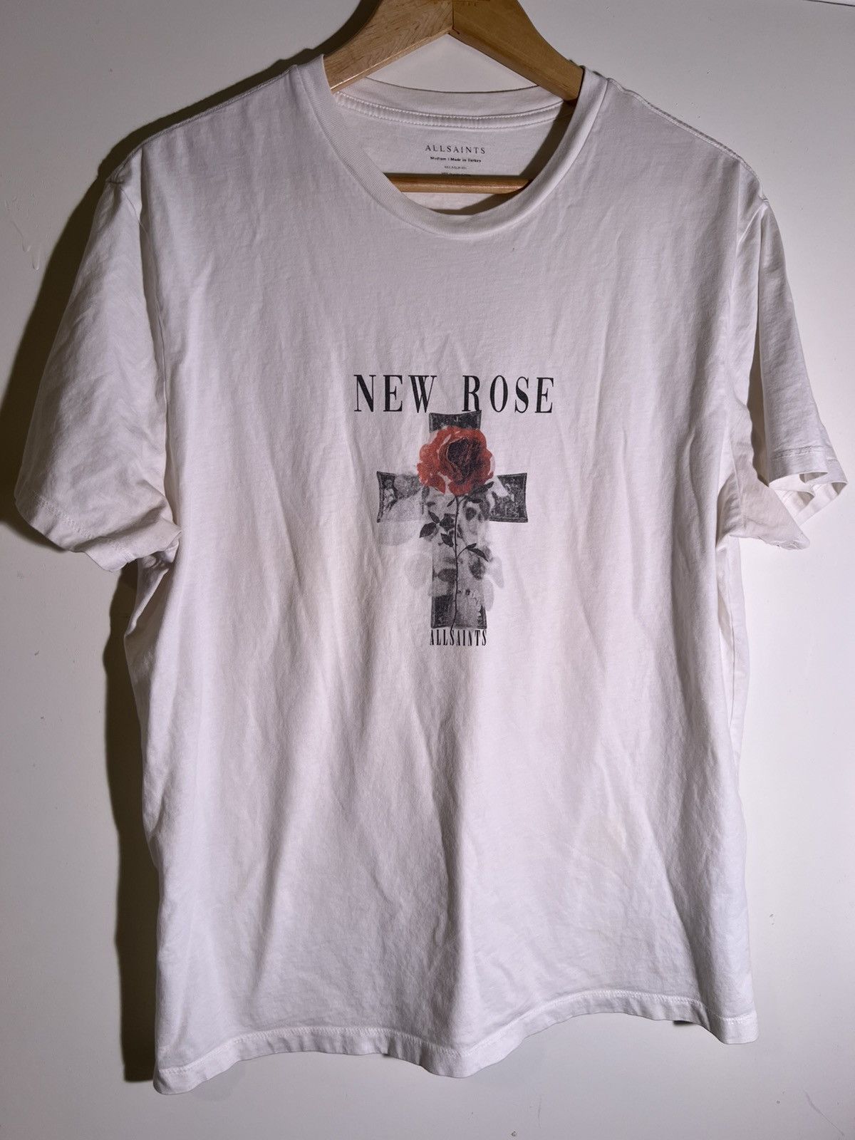 Allsaints AllSaints New Rose Cross Streetwear Designer Retro T Shirt Size US M / EU 48-50 / 2 - 1 Thumbnail