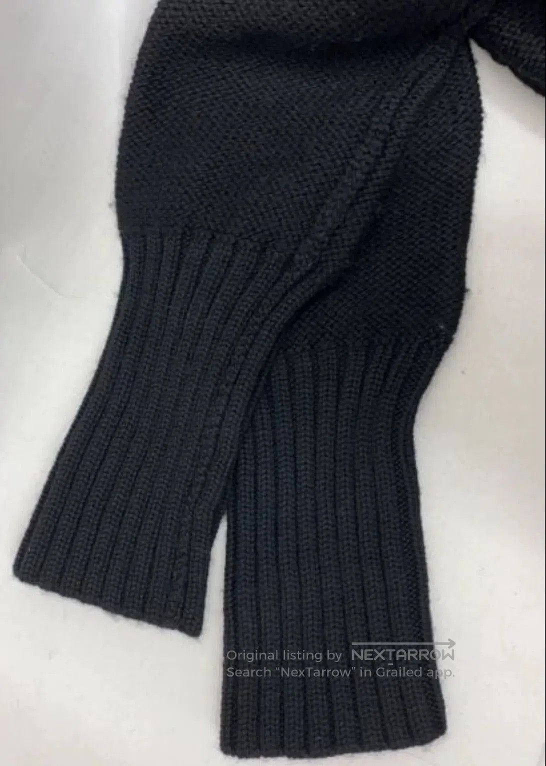 Other Y's Yohji Yamamoto Black Wool Knit Coat. Size L / US 10 / IT 46 - 3 Thumbnail
