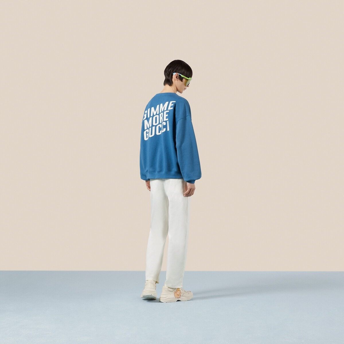 Gucci o1s1wg111025 Cotton Sweatshirt With Animal Patch in Blue Size US XXL / EU 58 / 5 - 3 Thumbnail