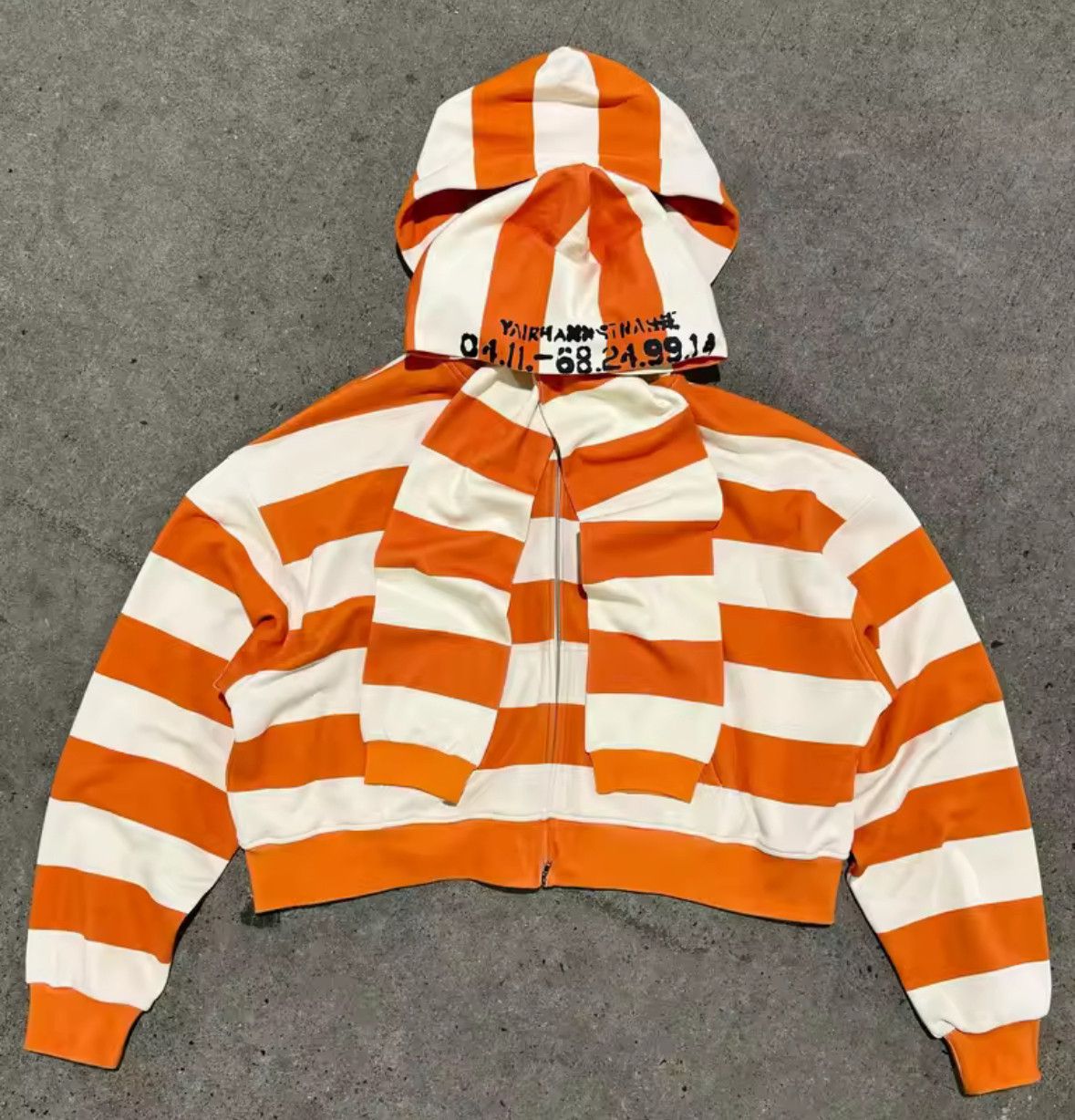 Other High Street Punk Color Block Scarf Niche Orange Hoodie Size US L / EU 52-54 / 3 - 2 Thumbnail