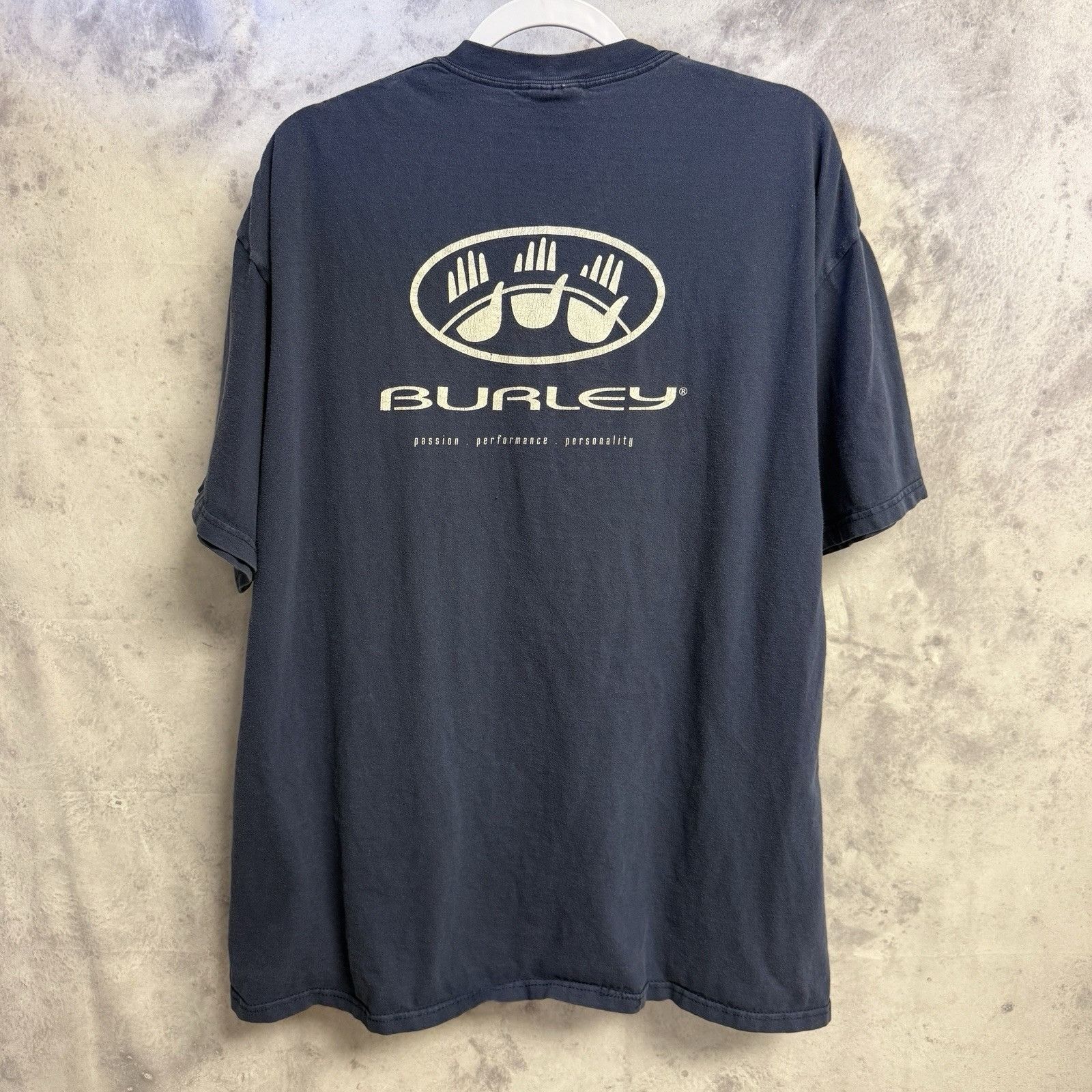 Vintage Vintage Burley T Shirt Mens 2XL Blue Y2K Skate Motorsports S Size US XXL / EU 58 / 5 - 4 Thumbnail