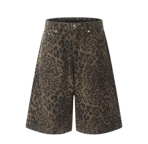 VIBE Leopard Baggy Loose Jorts Shorts Size US 36 / EU 52 - 4 Thumbnail