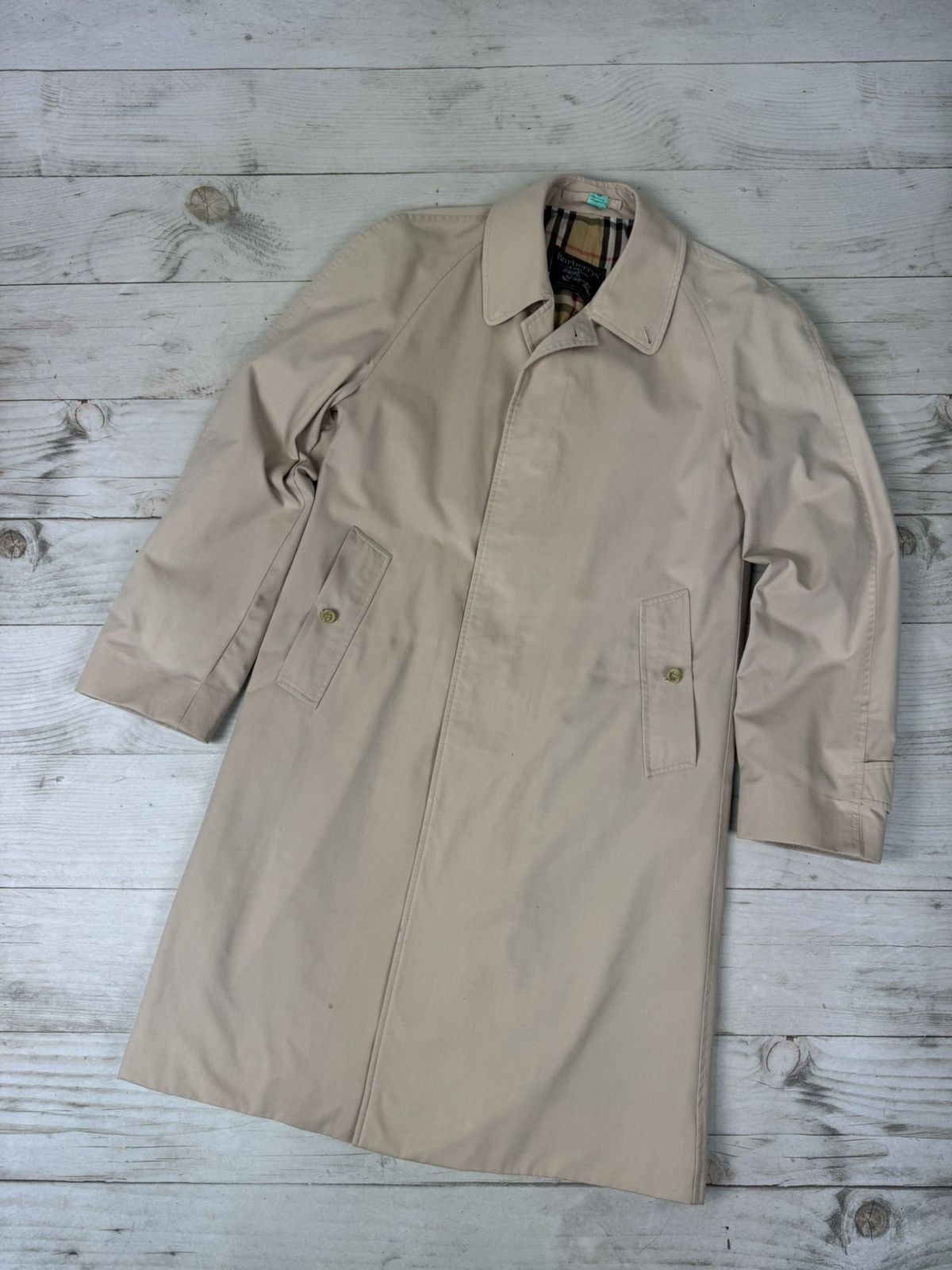 Burberry Vintage Burberrys London Trench Coat Nova Check 90s Size US S / EU 44-46 / 1 - 1 Thumbnail