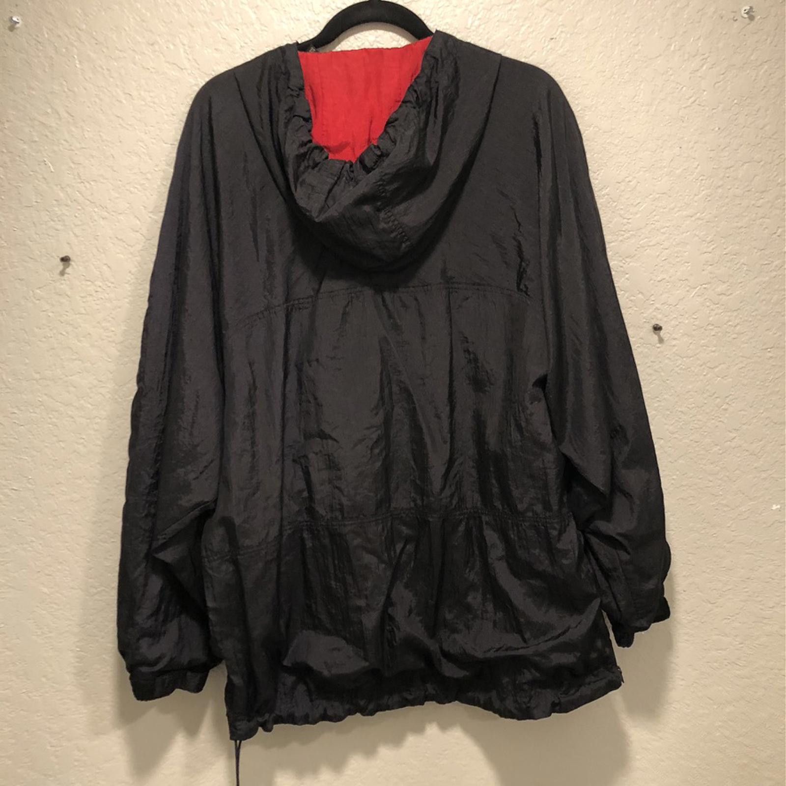 Winners Circle Men's Black Windbreaker Jacket with Red Lining Medium Size US M / EU 48-50 / 2 - 4 Thumbnail