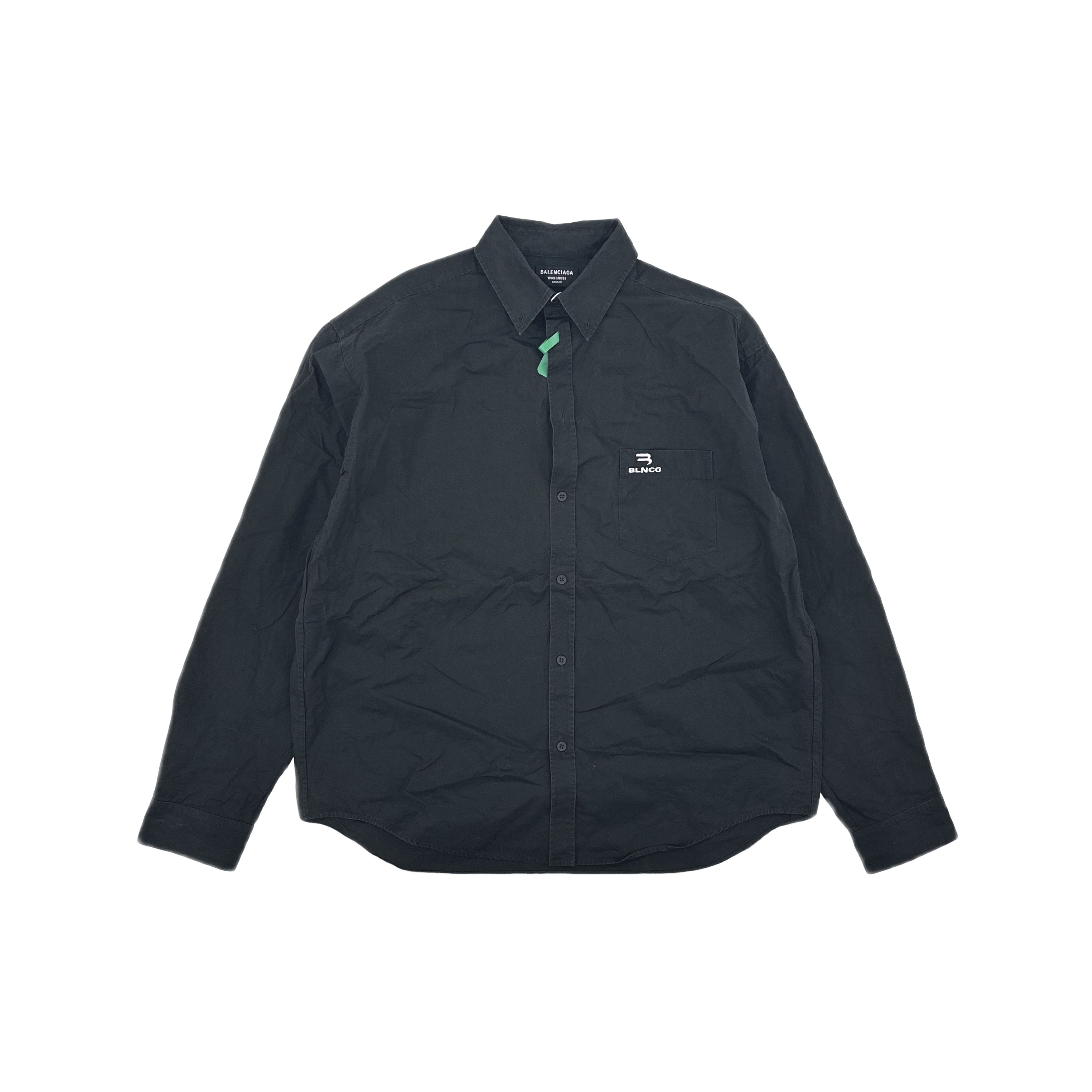 Balenciaga Balenciaga Logo Embroidered Button Up Shirt 38 Size US S / EU 44-46 / 1 - 1 Thumbnail