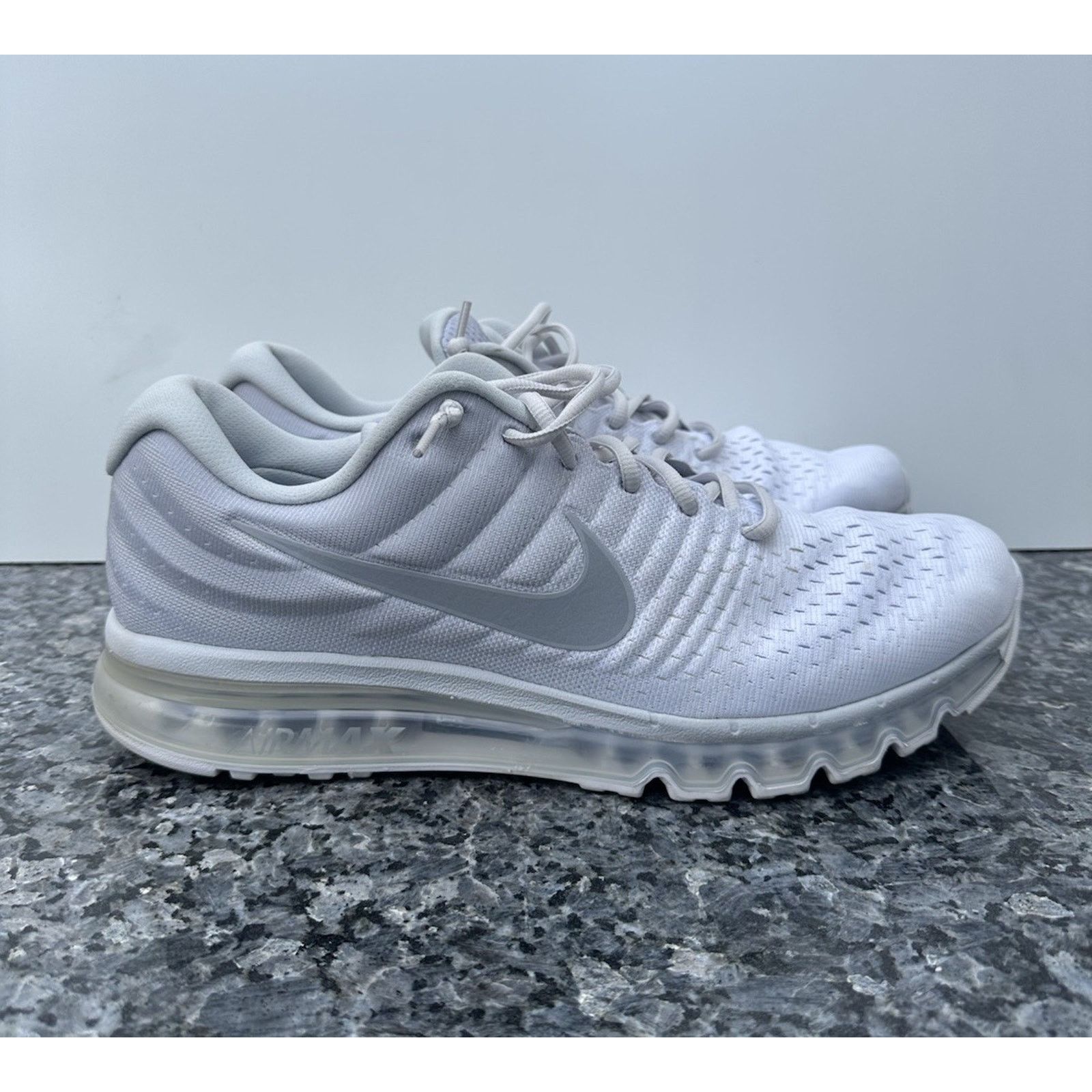 Nike Air Max 2017 Pure Platinum Gray Running Shoes Mens Sz15